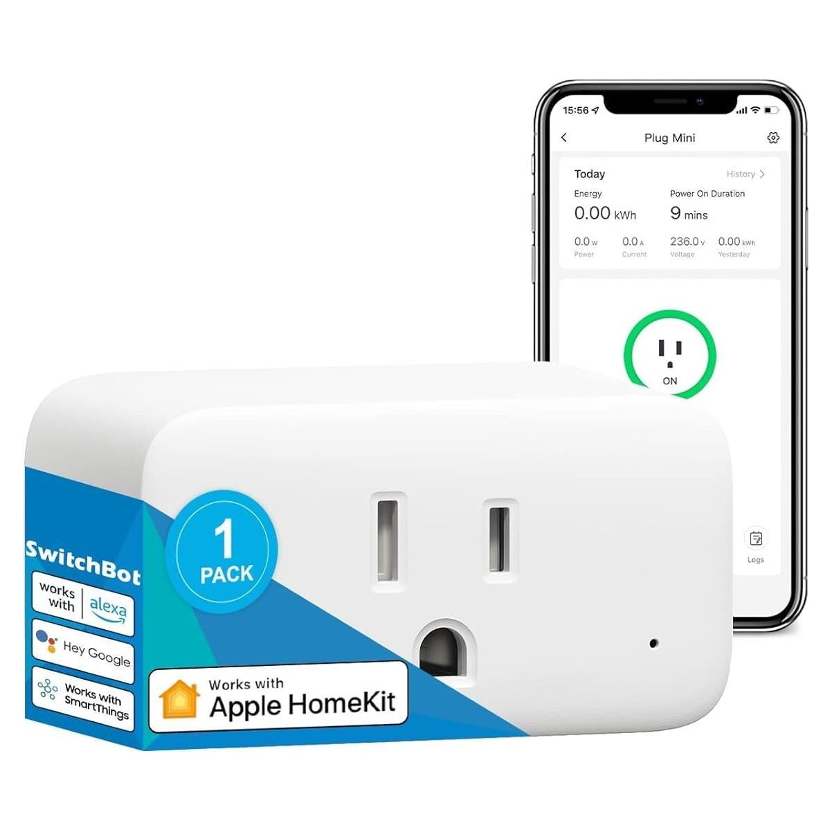 Enchufe Inteligente SwitchBot Mini HomeKit 15A WiFi 2.4G