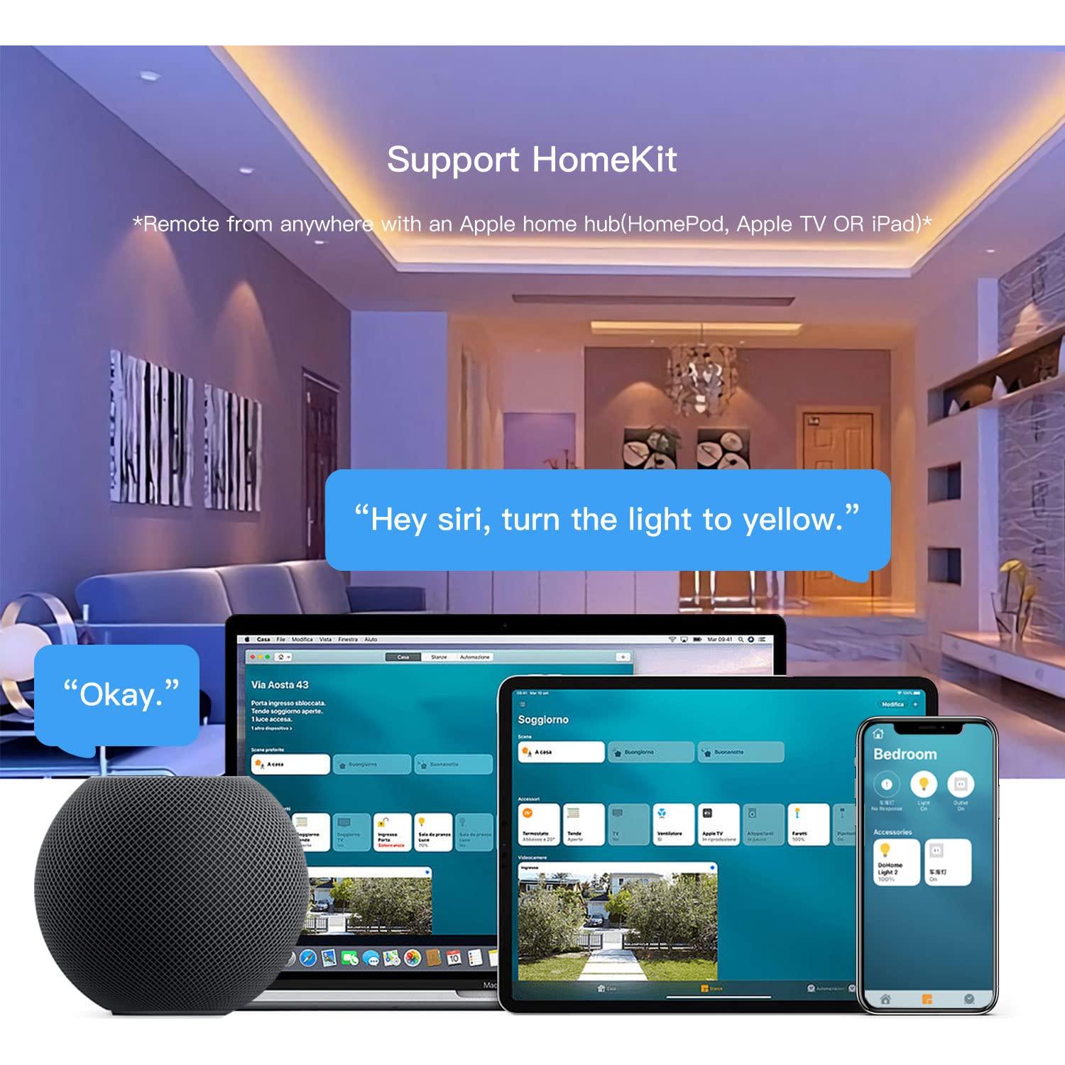 Enchufe Inteligente DoHome 4 Paquete Compatible con HomeKit