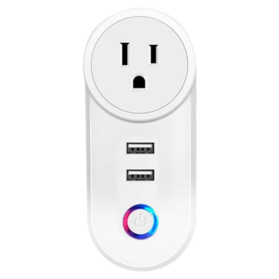 Enchufe Inteligente WiFi Yvvpiupu 3 Salidas 10A 2400W USB