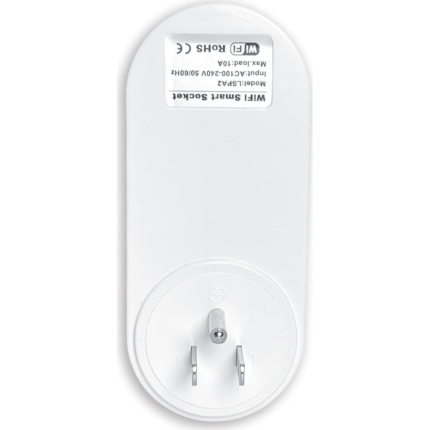 Enchufe Inteligente WiFi Yvvpiupu 3 Salidas 10A 2400W USB