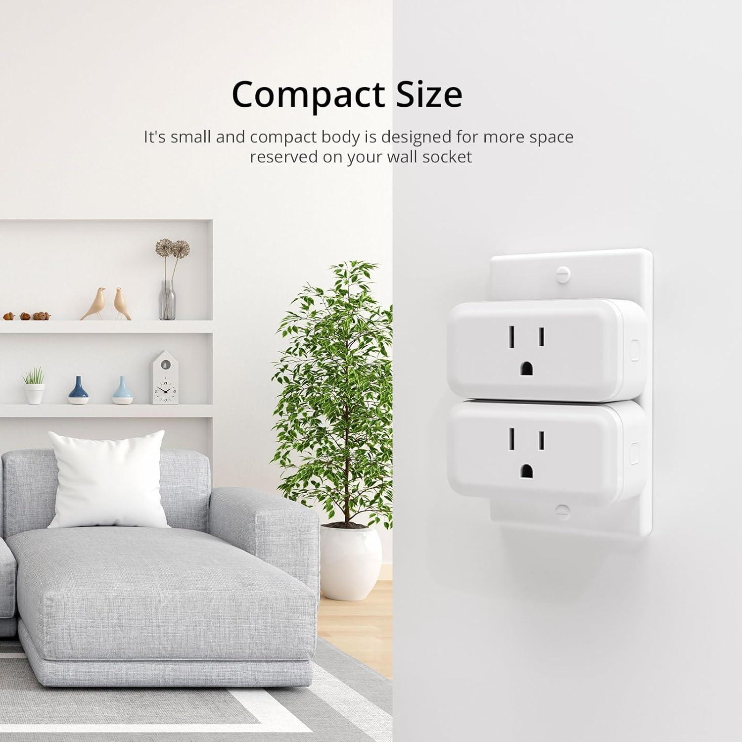 Enchufe Inteligente SONOFF S40 WiFi 15A Control Remoto 4 Pcs