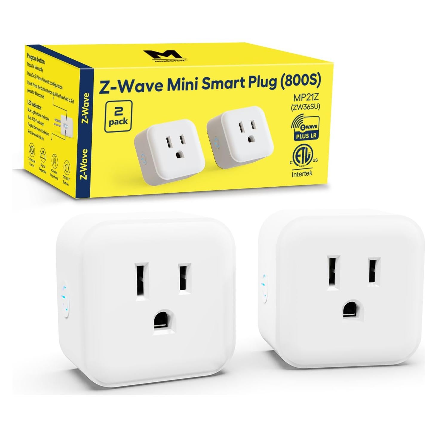 Enchufe Z-Wave Mini Inteligente Minoston MP21Z 15A 125VAC