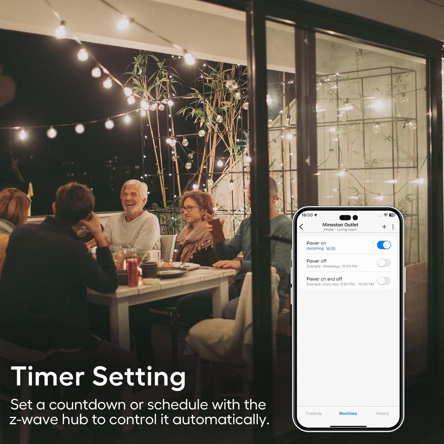 Enchufe Inteligente Exterior Minoston MP22Z Z-Wave IP65 15A