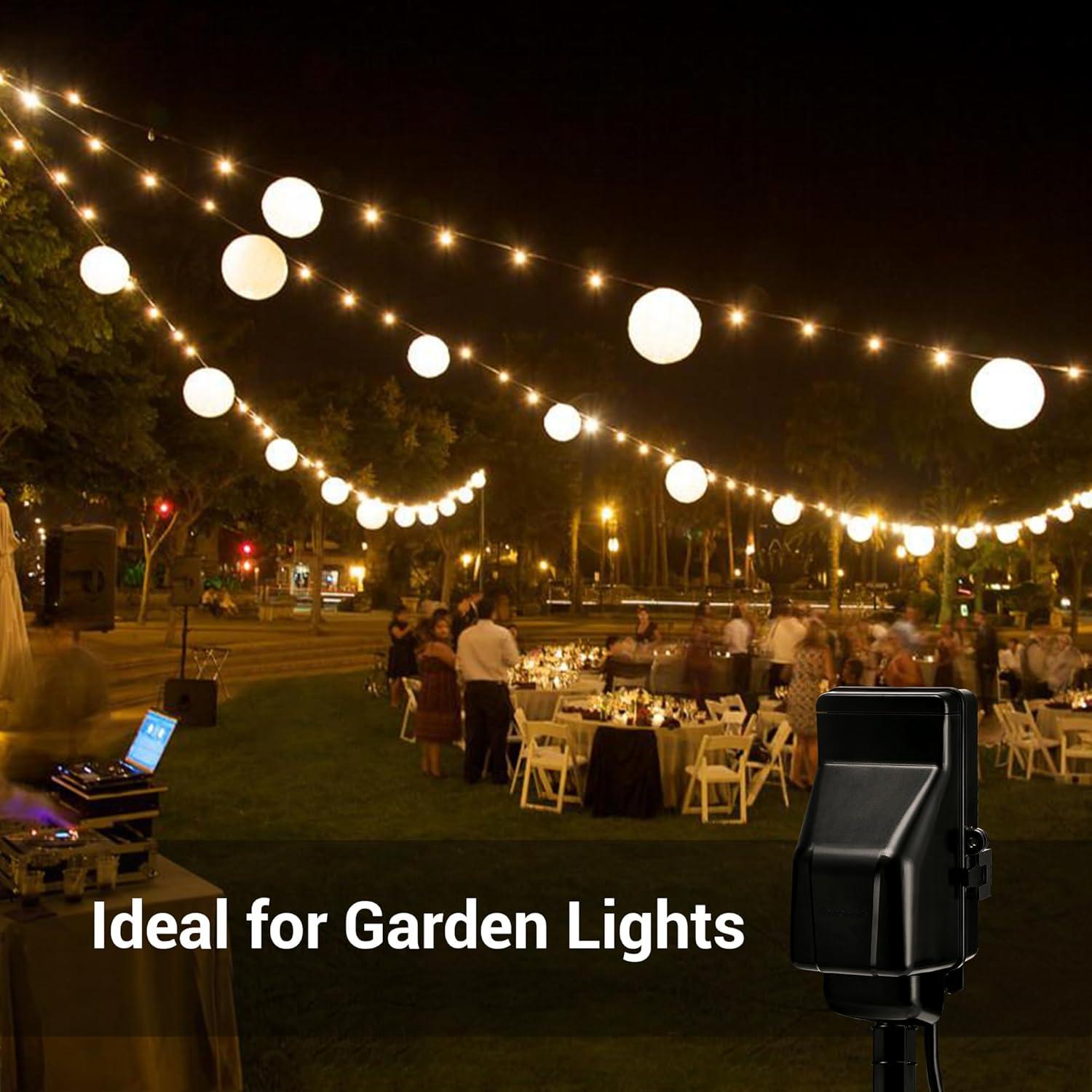 Enchufe Inteligente DEWENWILS WiFi 6 Salidas 1.83m Impermeable