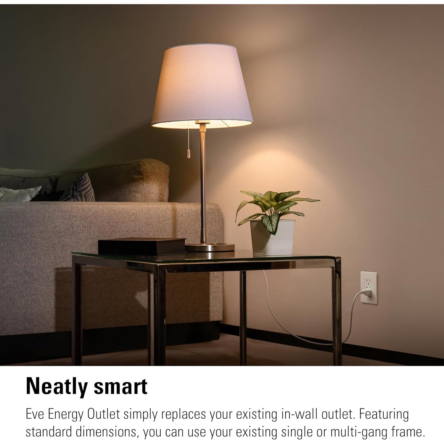 Enchufe Inteligente Eve Energy Outlet - Control por App y Voz