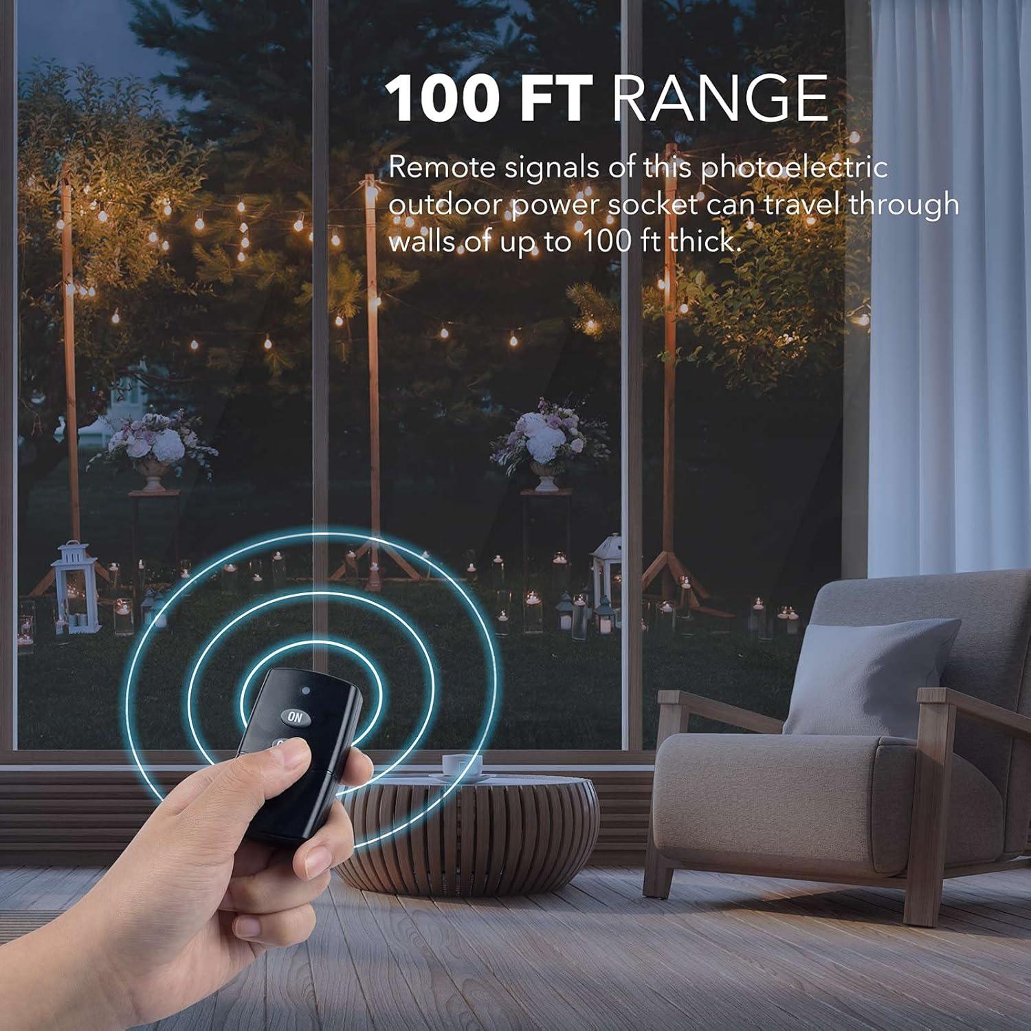 Enchufe de Control Remoto HBN para Exterior 15A 30m