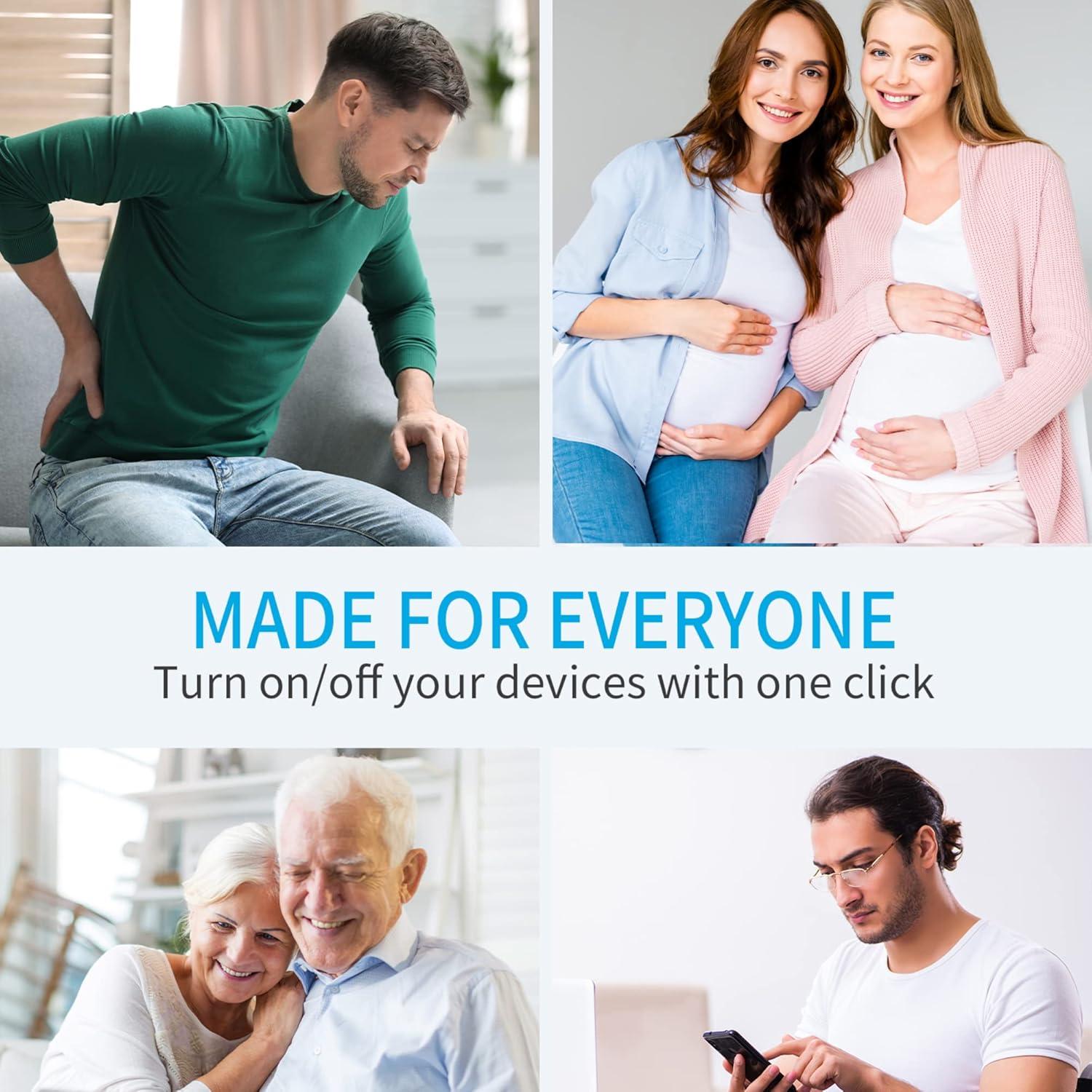 Interruptor de Luz Inalámbrico Syantek 5 Salidas + 2 Remotos