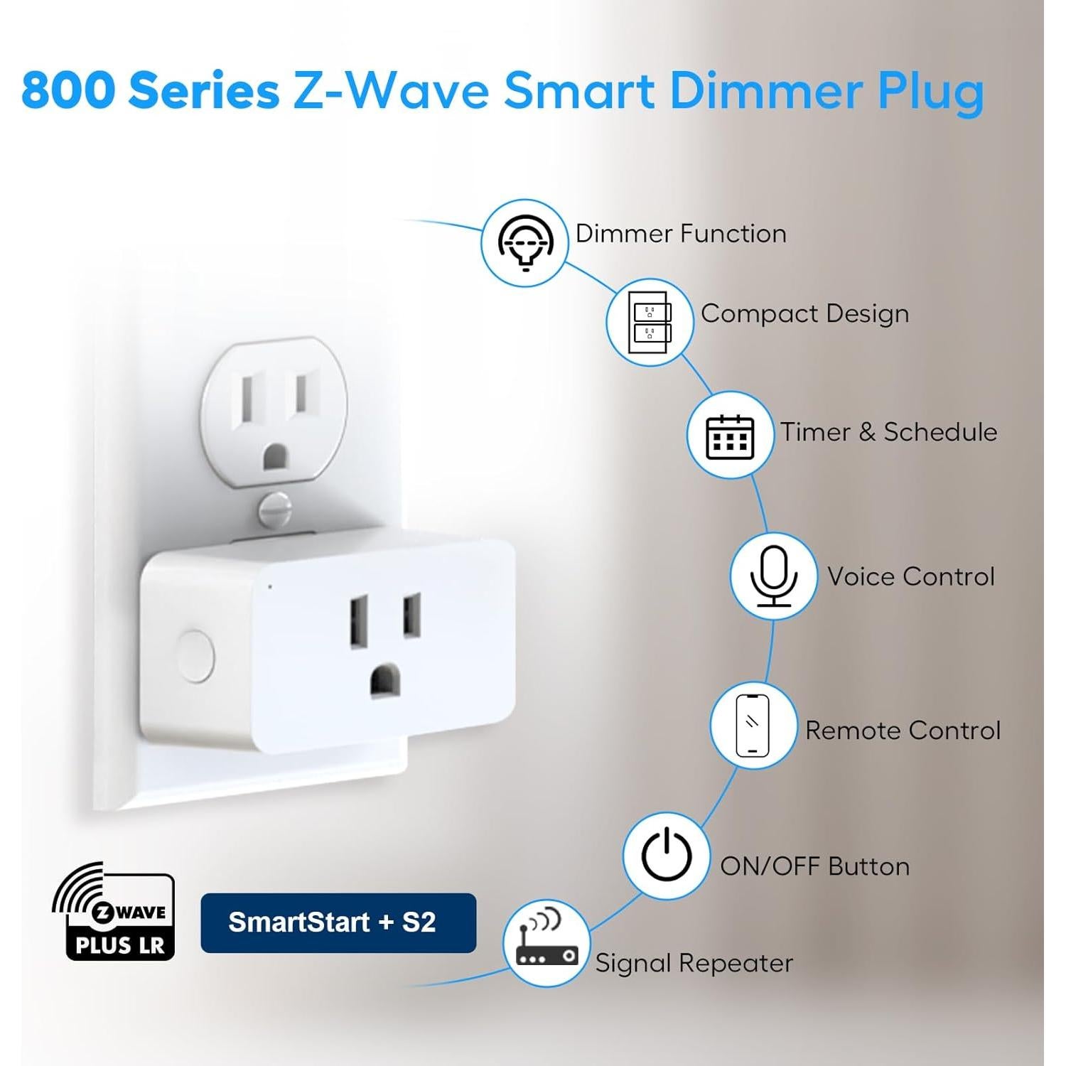 Enchufe Regulador Inteligente Z-Wave Serie 800 200W
