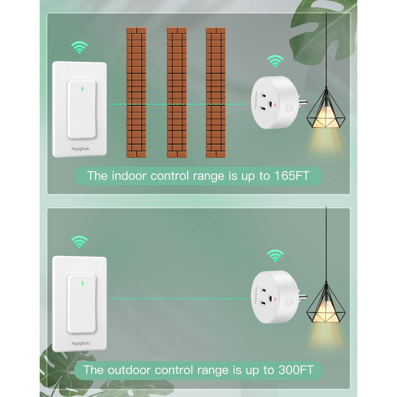 Toma de Corriente Control Remoto HAPYTHDA 15A 1500W Inalámbrica