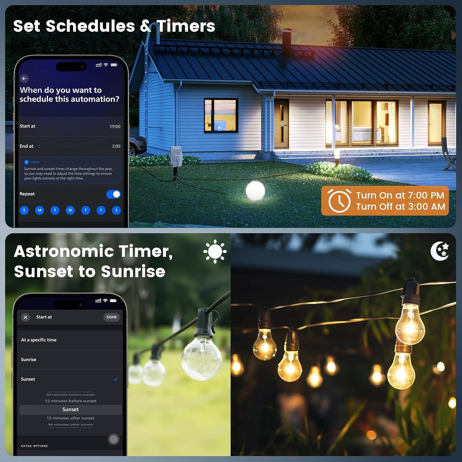 Temporizador de Estaca de Poder Exterior SURAIELEC 6 Salidas Zigbee