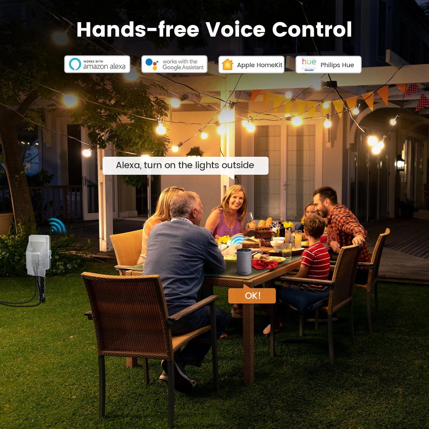 Temporizador de Estaca de Poder Exterior SURAIELEC 6 Salidas Zigbee