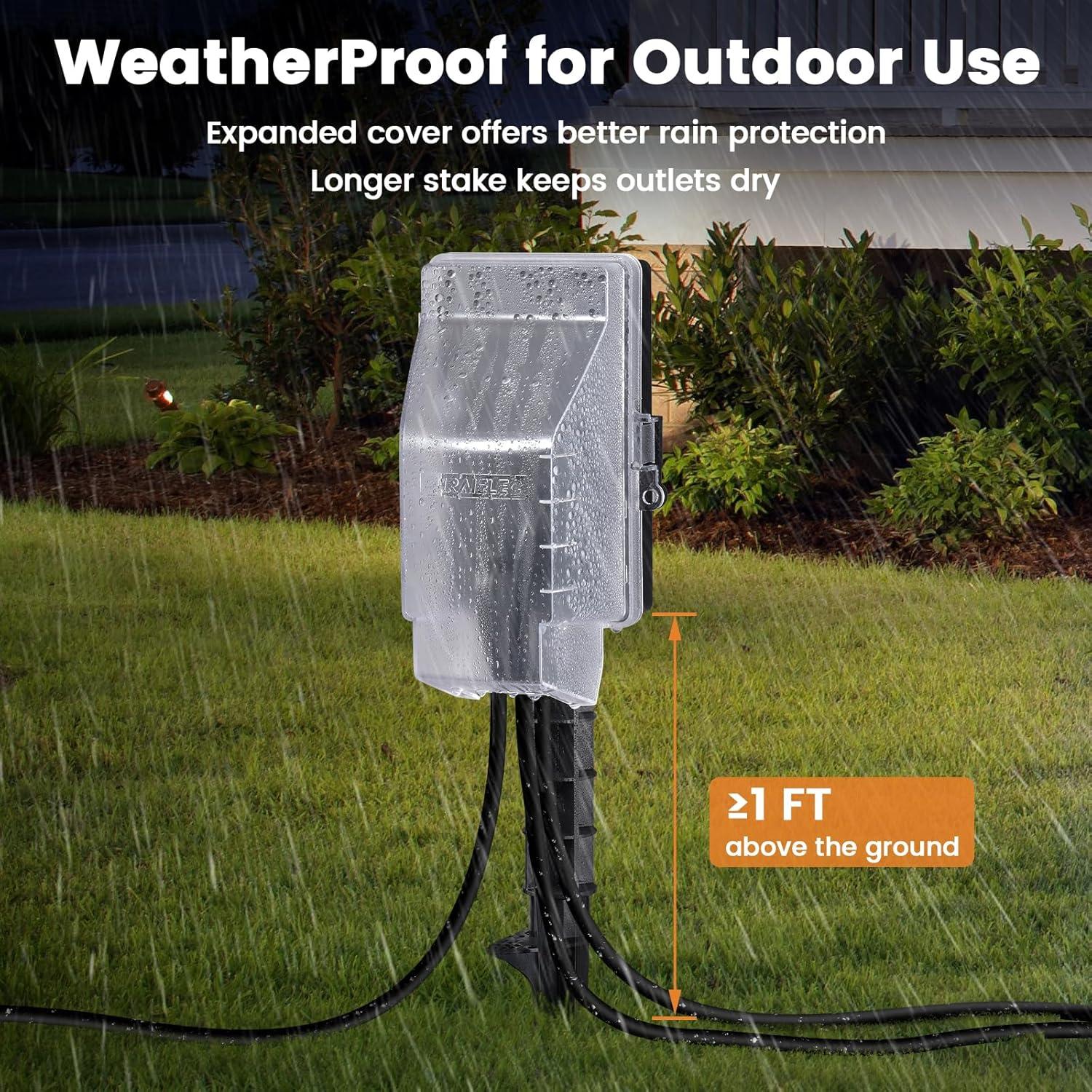 Temporizador de Estaca de Poder Exterior SURAIELEC 6 Salidas Zigbee