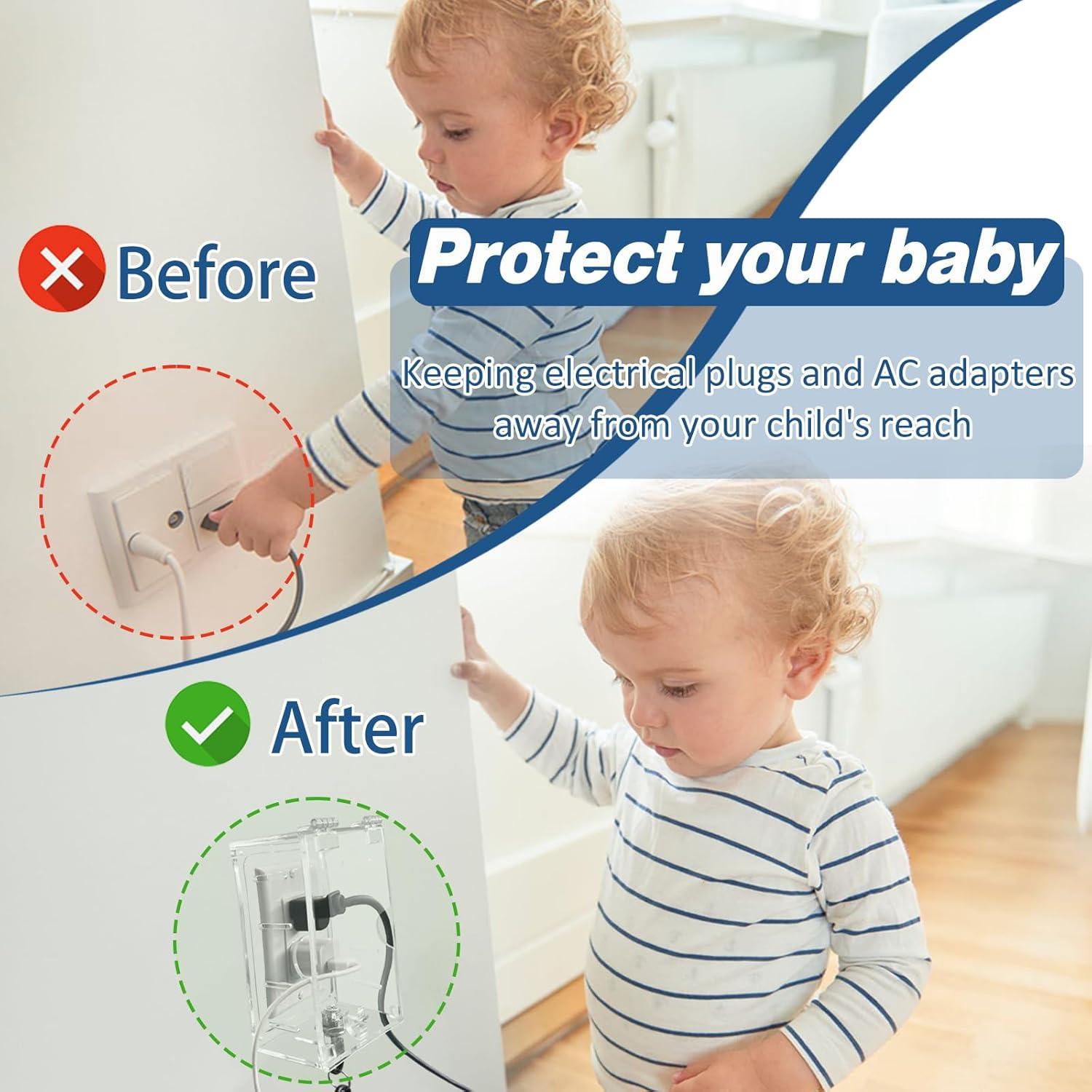 Cubierta Protectora de Enchufes Eléctricos para Bebés - 12.57x8.51x6.50 cm