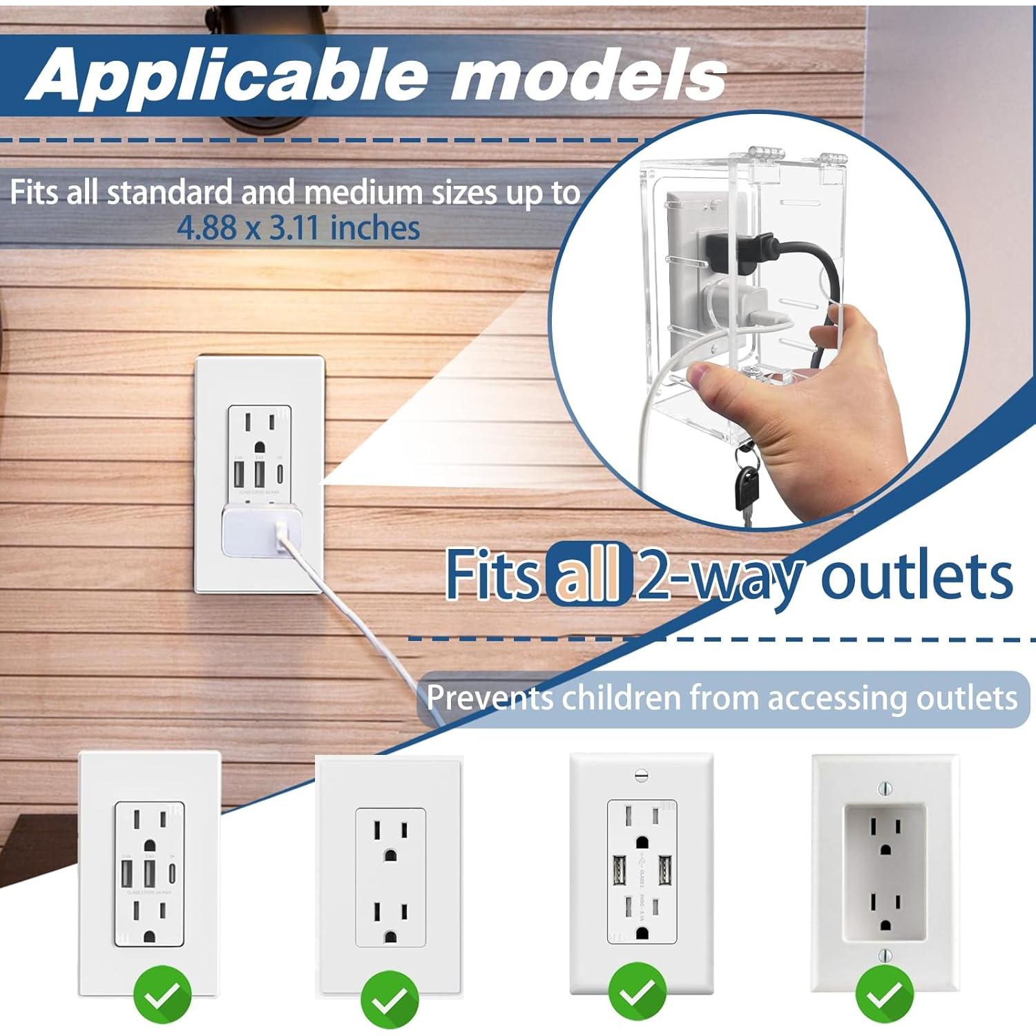 Cubierta Protectora de Enchufes Eléctricos para Bebés - 12.57x8.51x6.50 cm