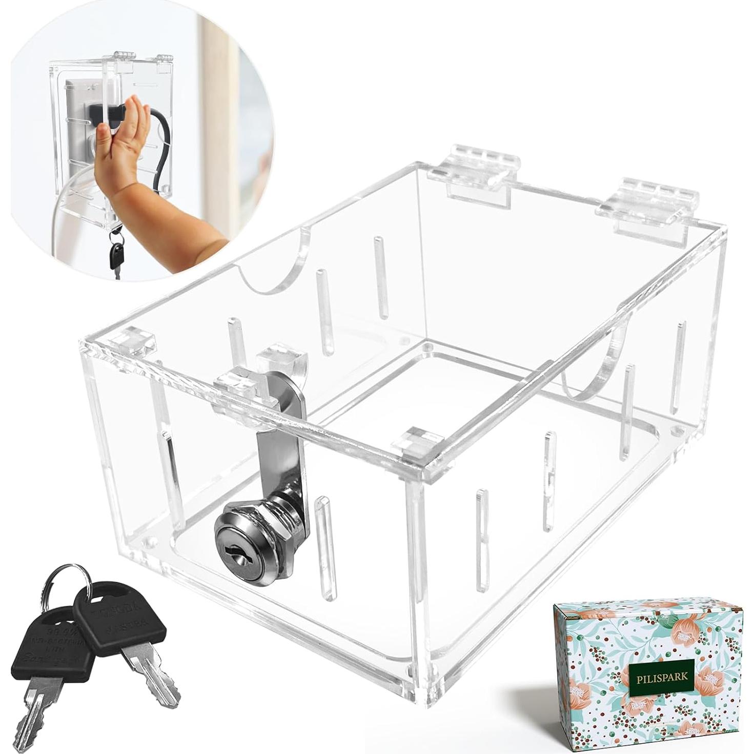 Cubierta Protectora de Enchufes Eléctricos para Bebés - 12.57x8.51x6.50 cm