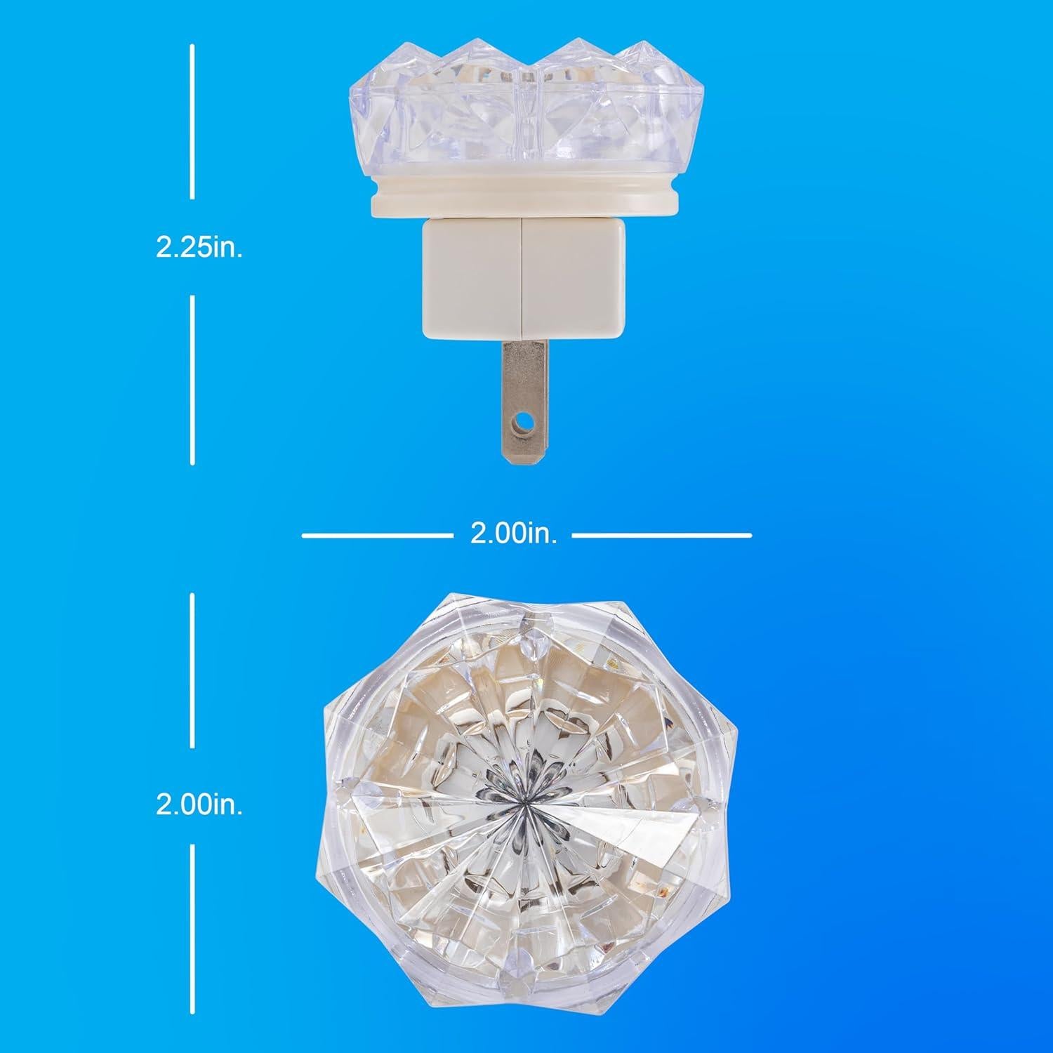 Luz Nocturna LED Jewel GE Enchufable Ámbar 2 Paquete