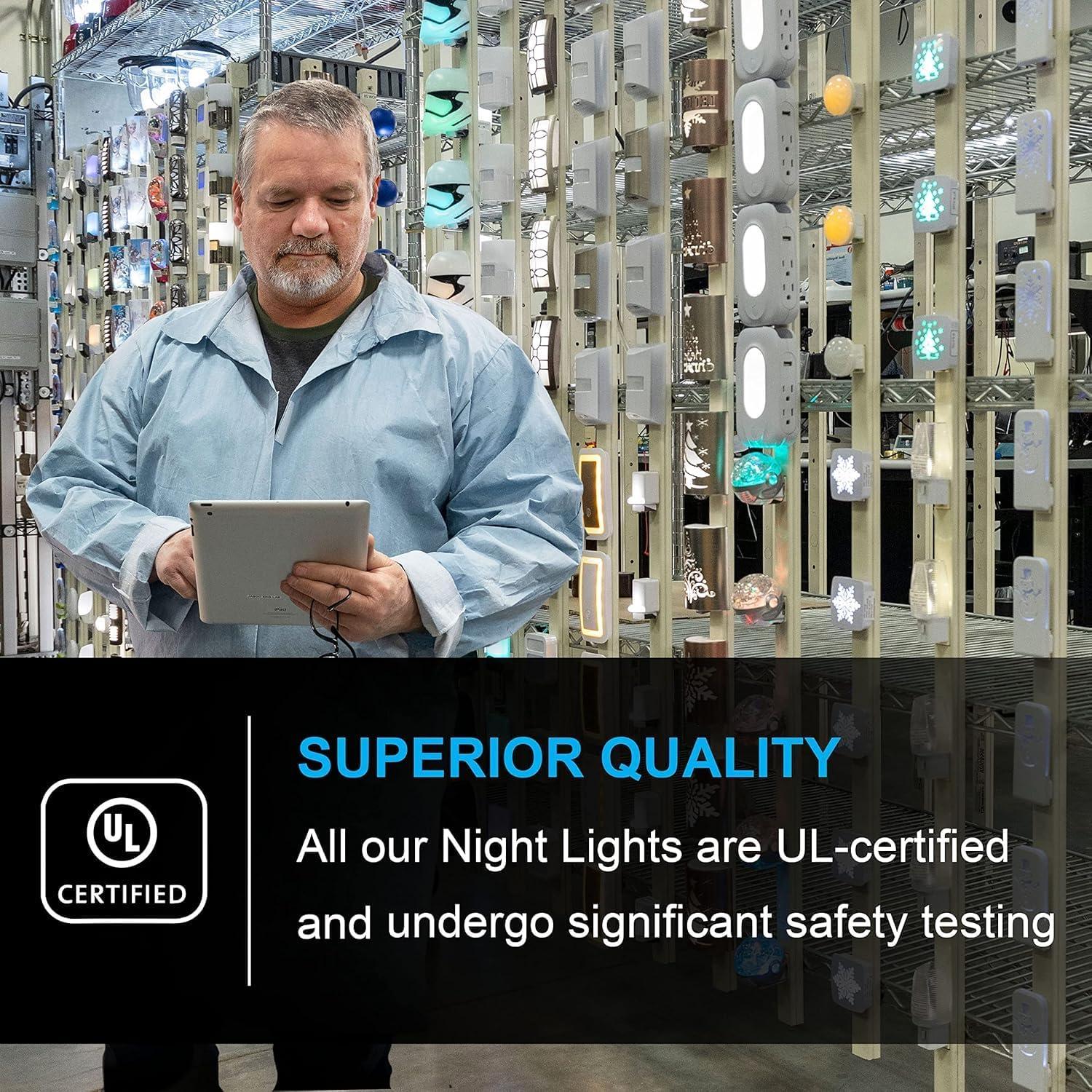 Luz Nocturna LED Jewel GE Enchufable Ámbar 2 Paquete