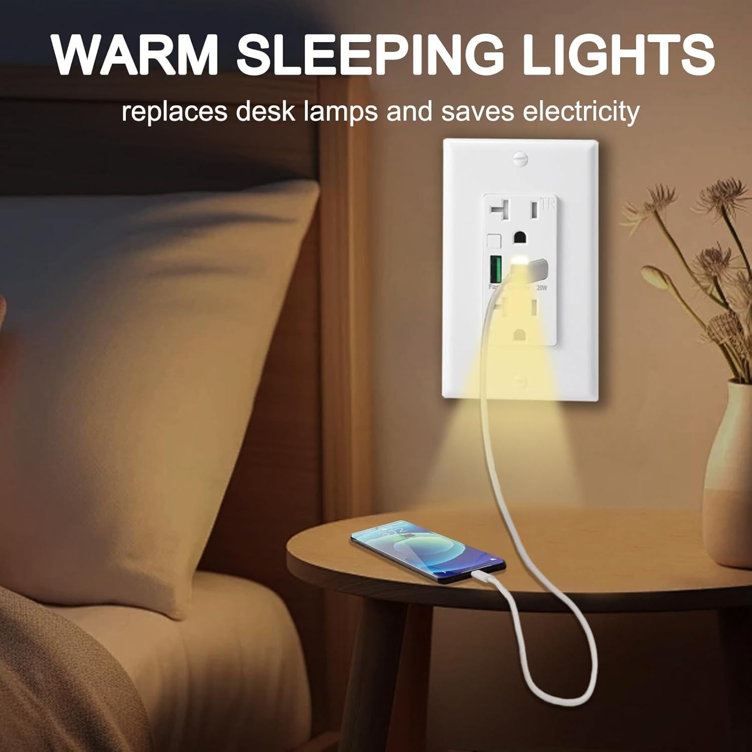 Toma de Corriente USB PD 20W Suplevel con Luz Nocturna LED