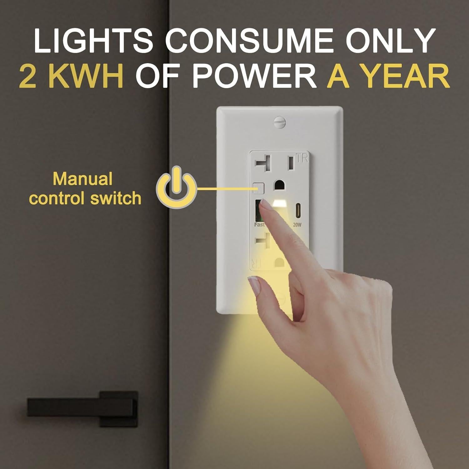 Toma de Corriente USB PD 20W Suplevel con Luz Nocturna LED