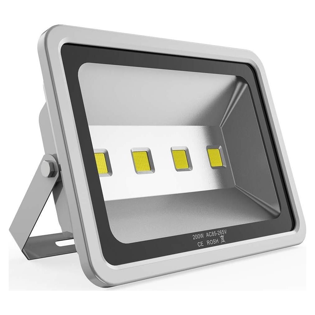 Luz de Inundación LED 200W Southlevy IP66 20000LM Plata