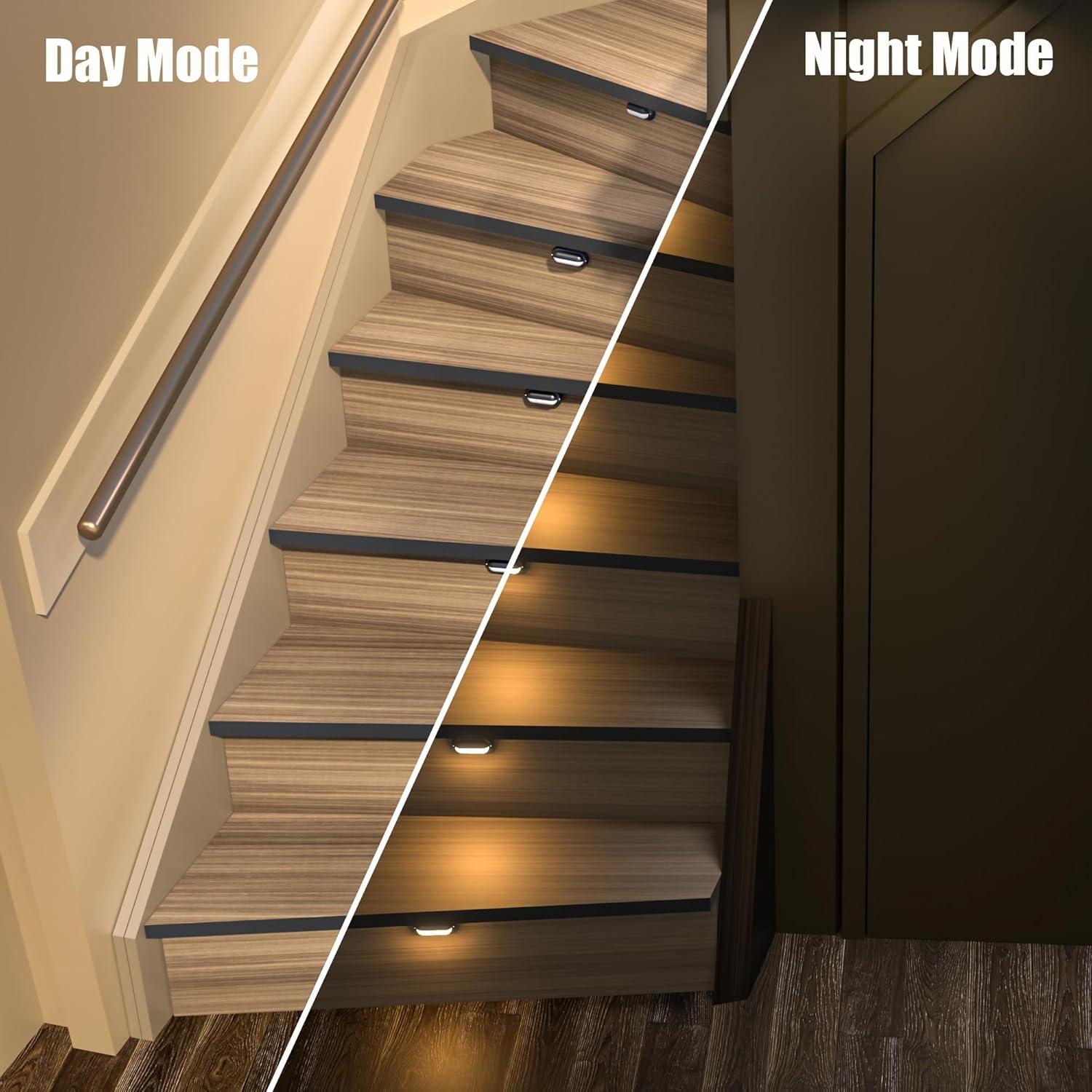 Kit de Iluminación LED para Escaleras RWOFNIA SSL-0516-B, 16 Luces Regulables