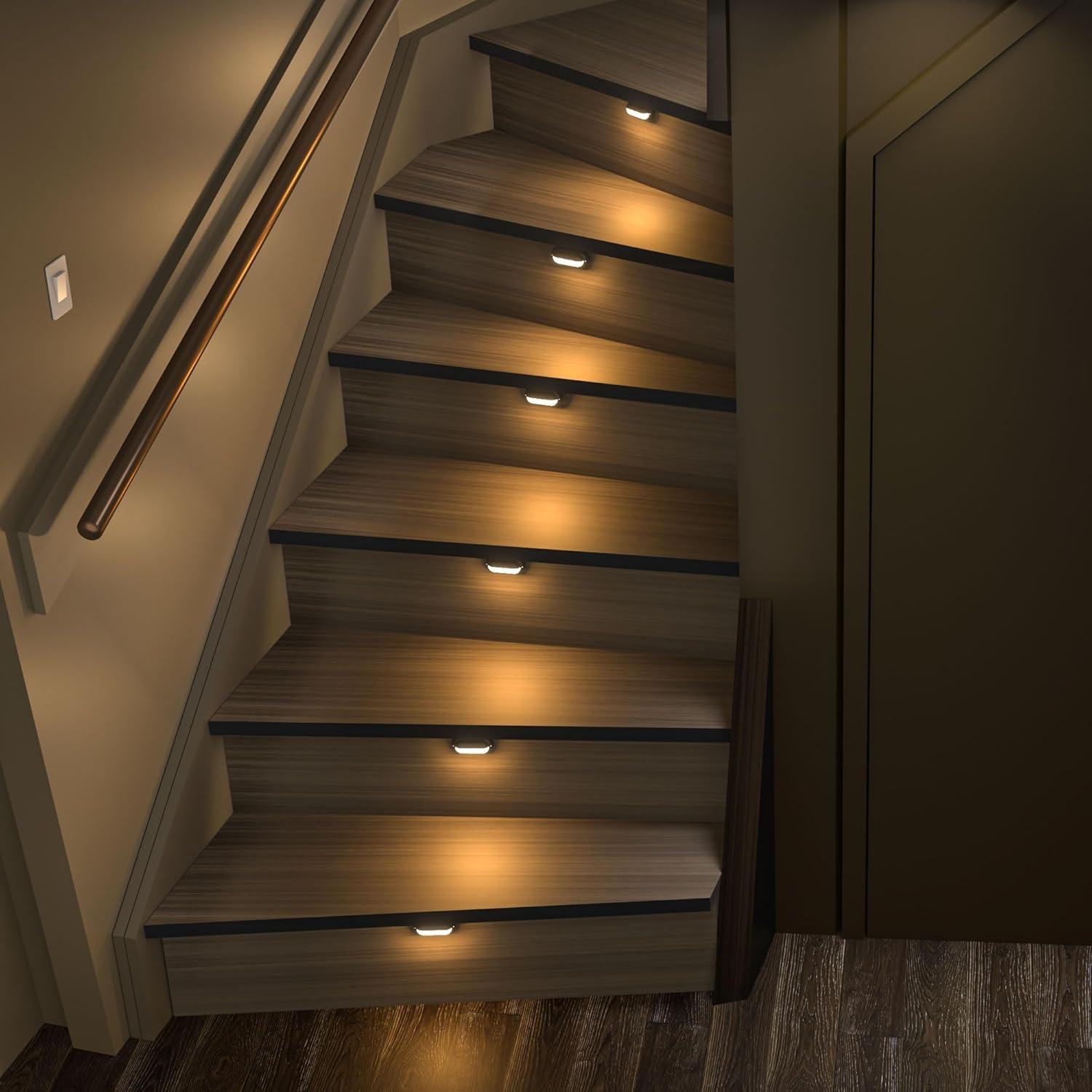 Kit de Iluminación LED para Escaleras RWOFNIA SSL-0516-B, 16 Luces Regulables