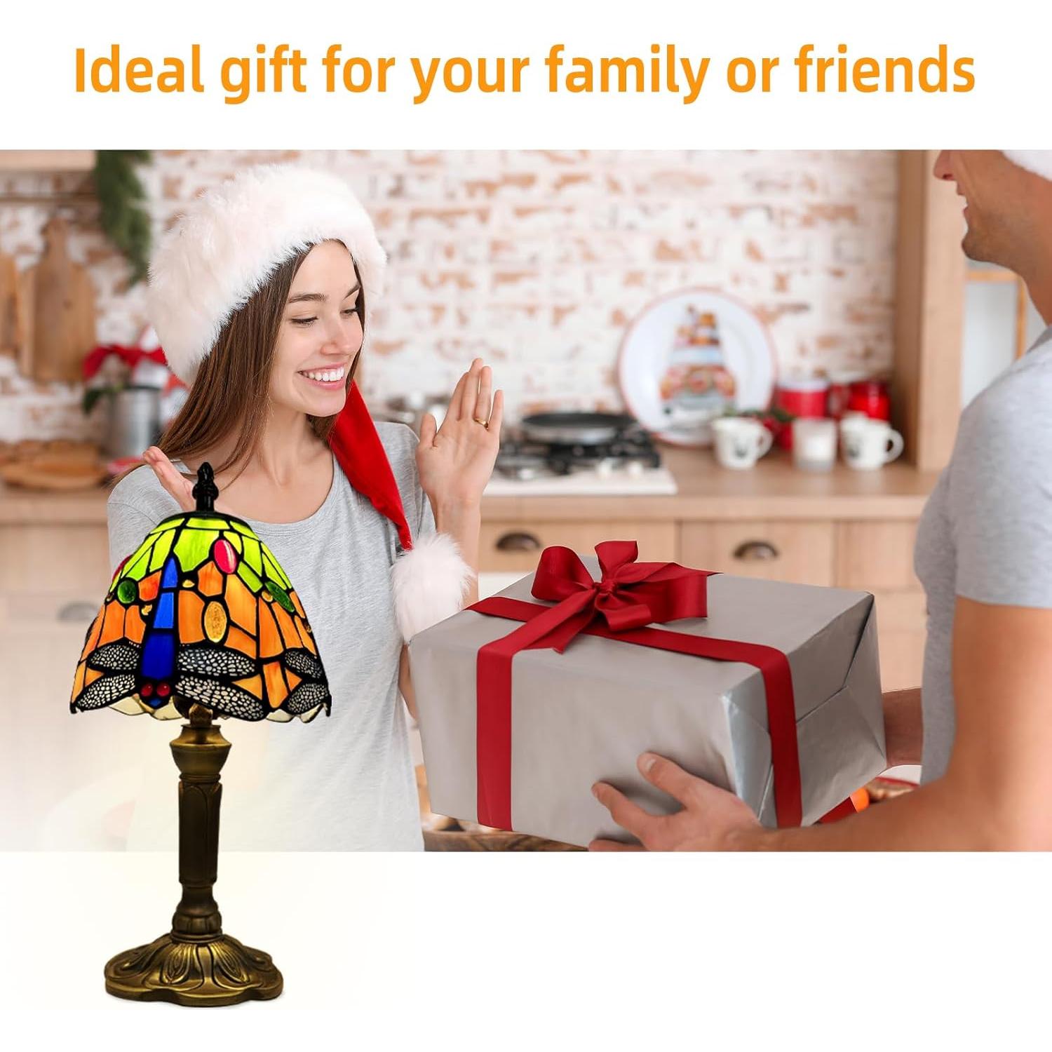 Lámpara de Mesa Tiffany Libélula Hecha a Mano 35.5cm