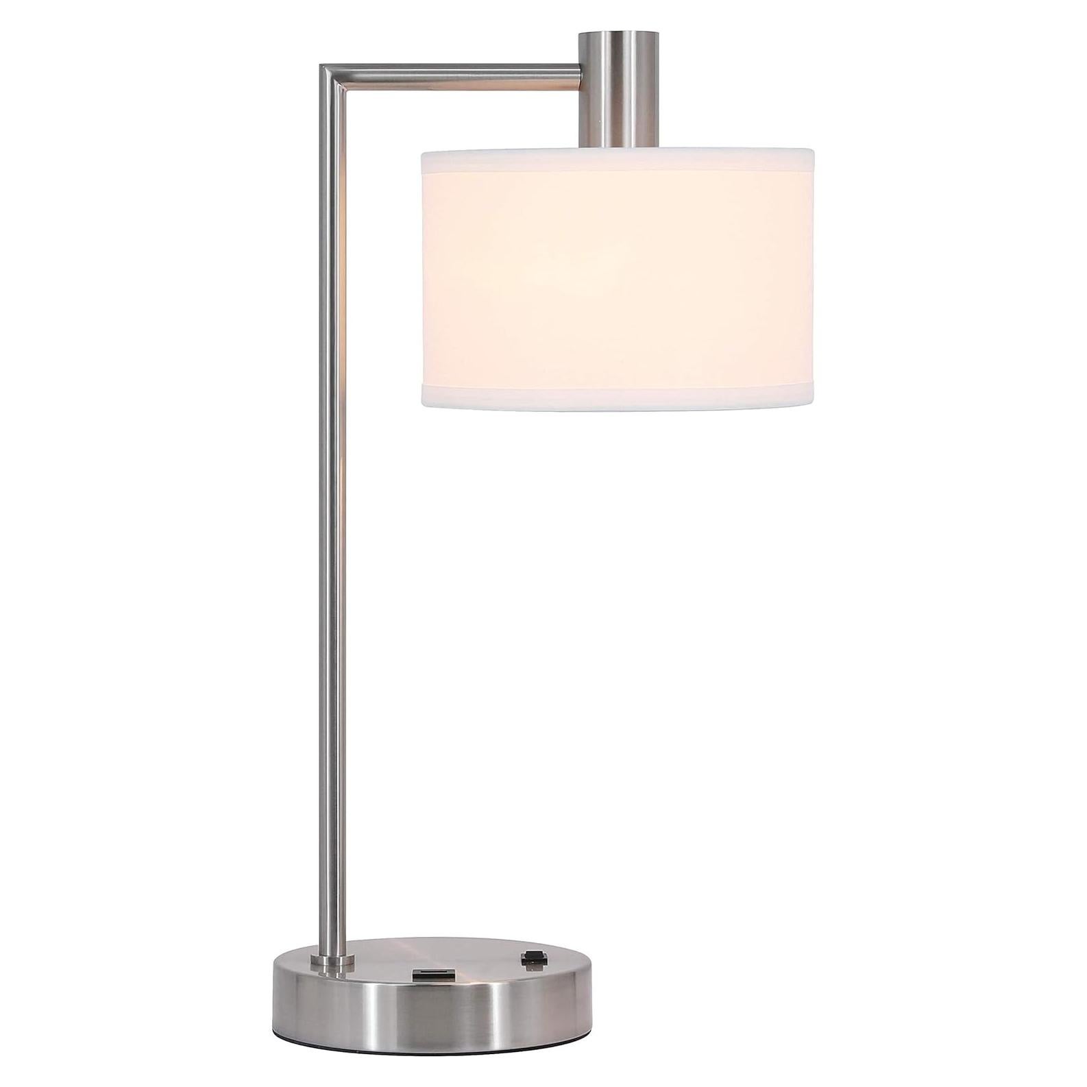 Lámpara de Mesa XiNBEi Lighting USB Niquel Cepillado 55.9cm