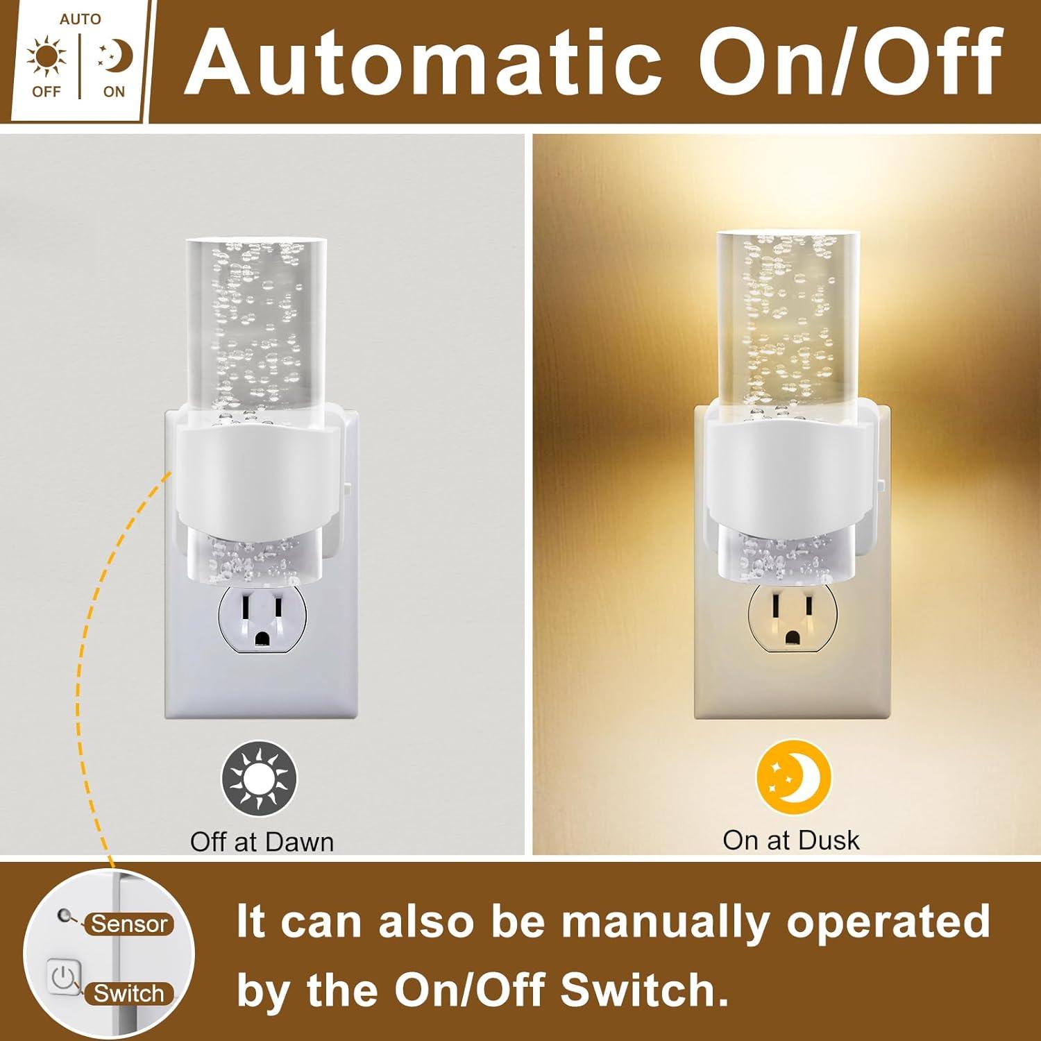 Luz Nocturna LED HOTEKME Regulable con Sensor 3000K - 2 Piezas