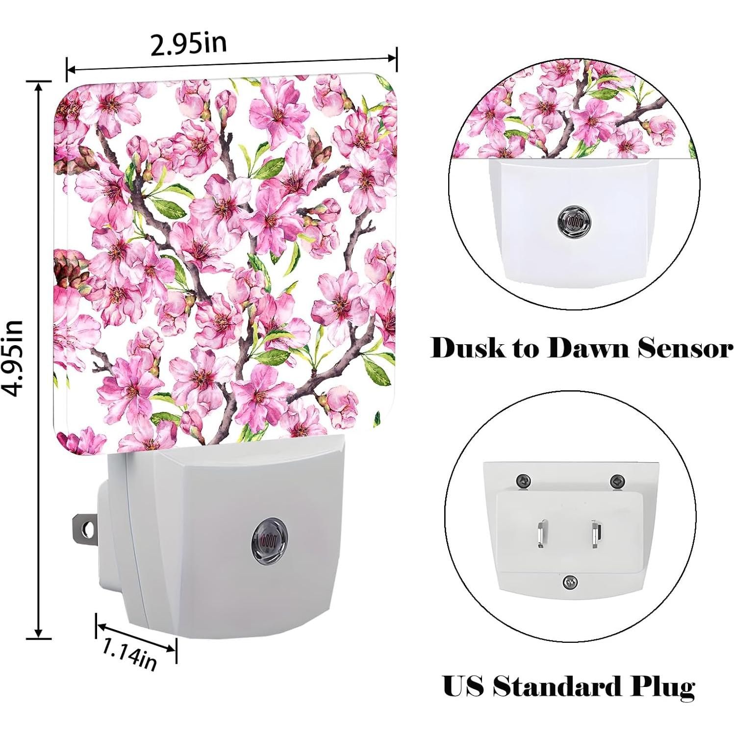 Luz Nocturna Cuadrada FSHVQKD Flores de Primavera 0.5W