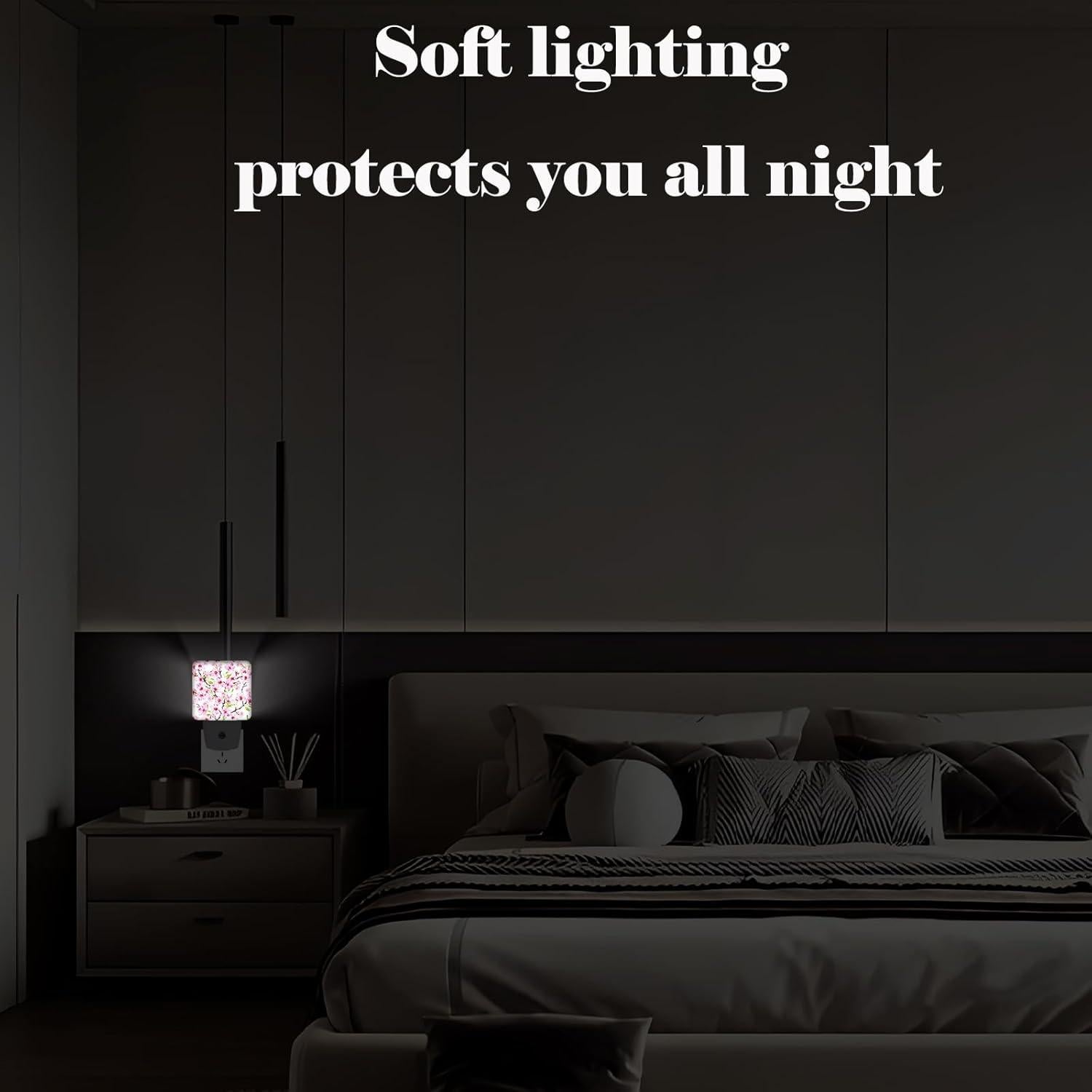 Luz Nocturna Cuadrada FSHVQKD Flores de Primavera 0.5W