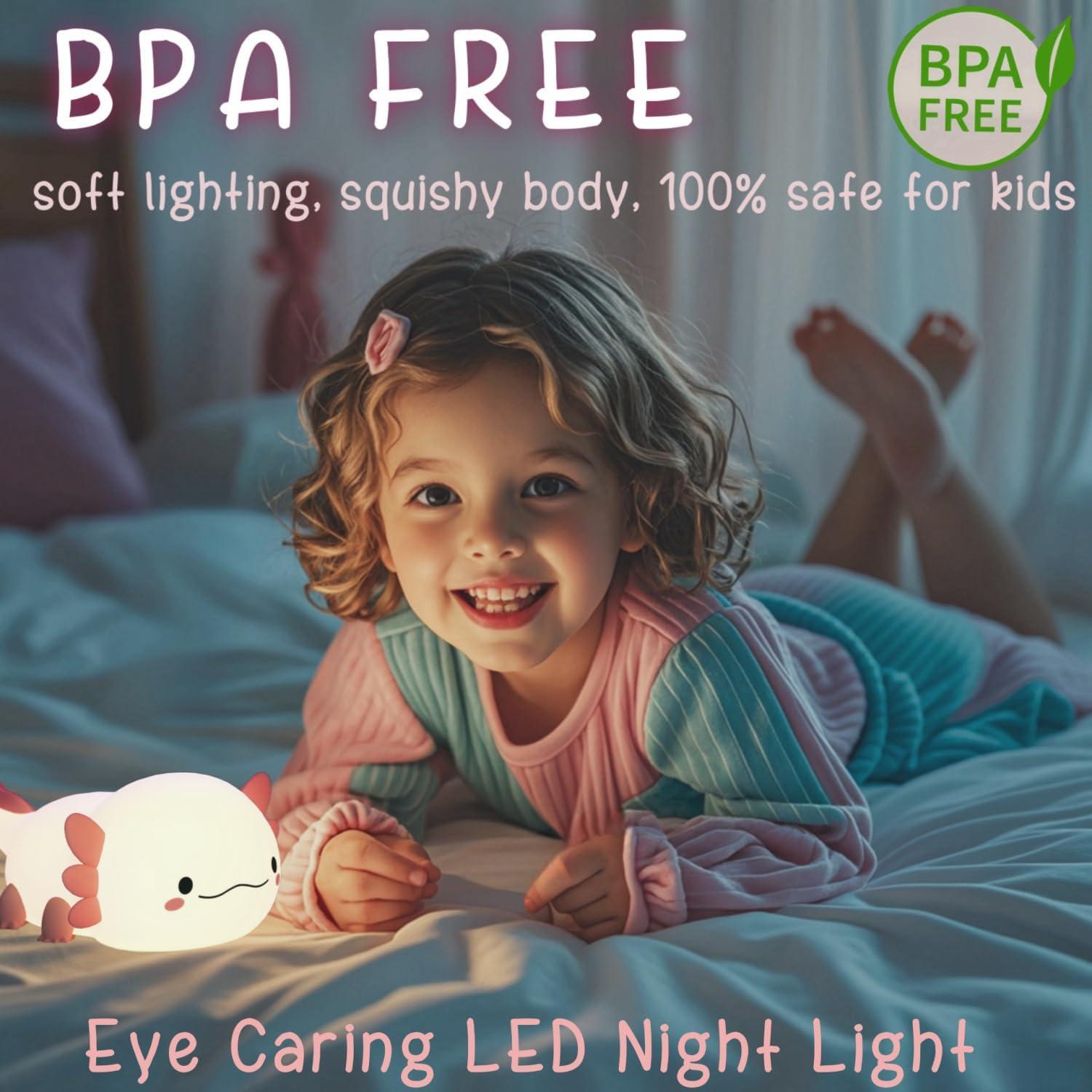 Luz Nocturna Axolote Rosa YR YRHH-PET LED Recargable