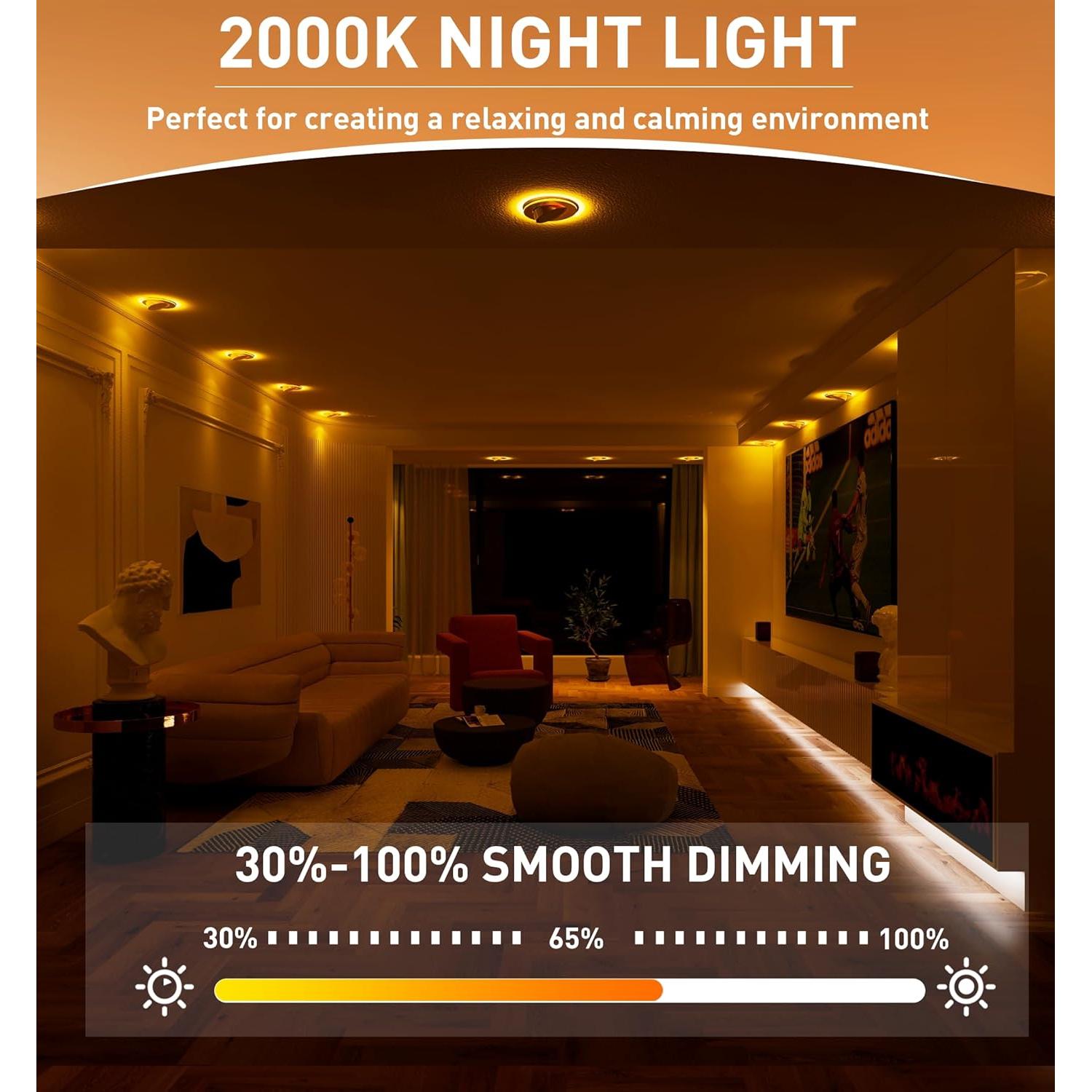 Luz LED Empotrada Gimbal CLOUDY BAY 12W 4 Unidades 5CCT