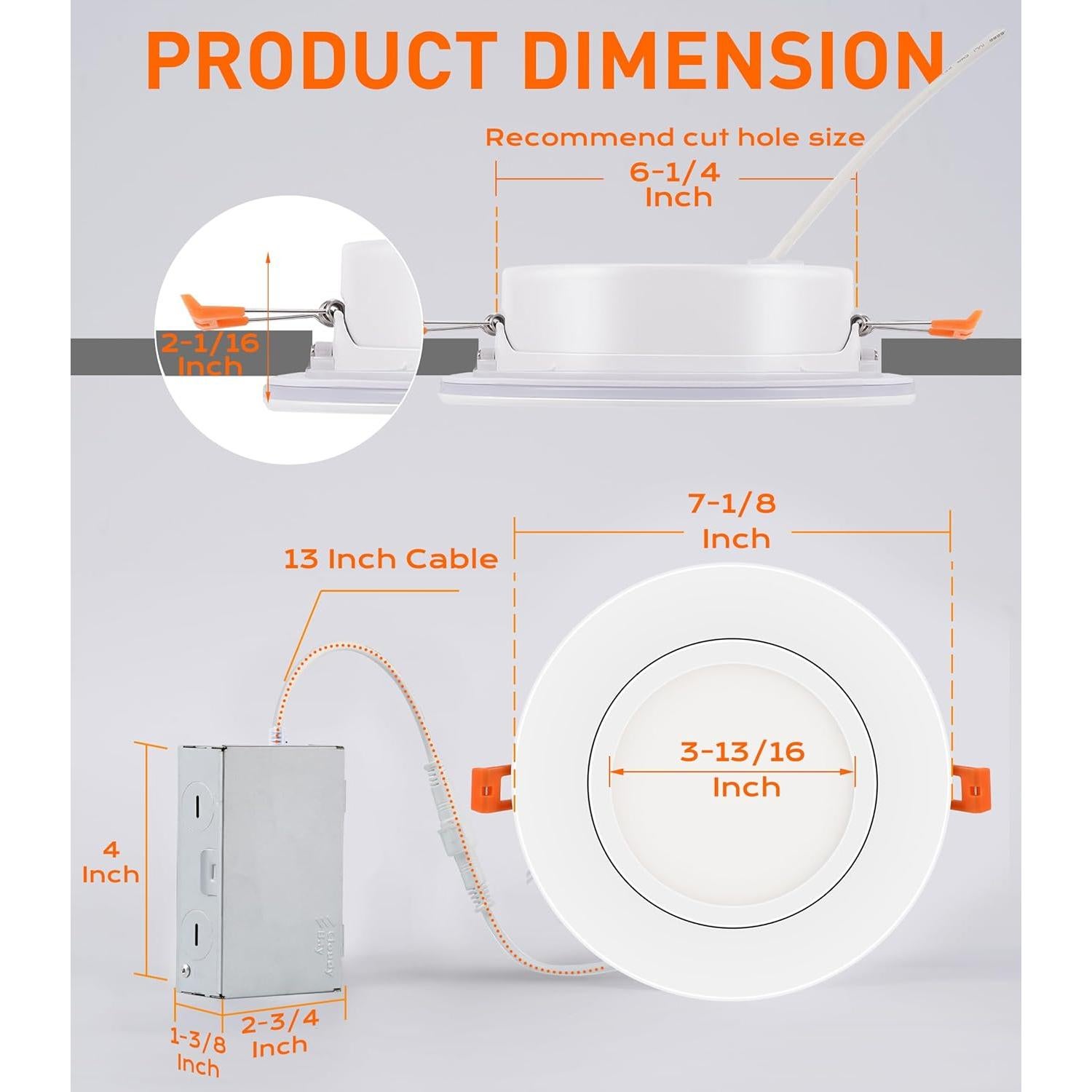 Luz LED Empotrada Gimbal CLOUDY BAY 12W 4 Unidades 5CCT
