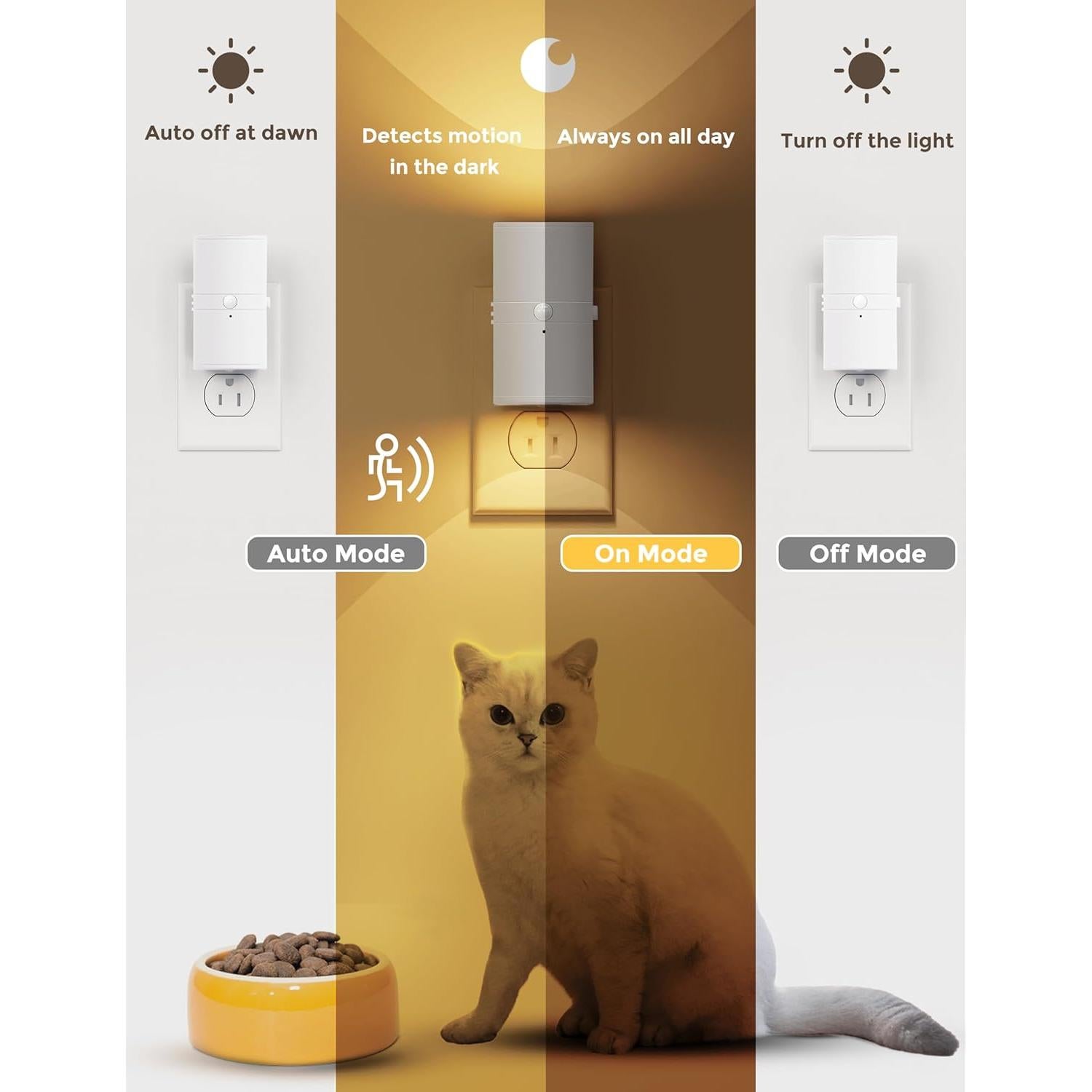 Luz Nocturna Regulable LOHAS con Sensor de Movimiento 3000K