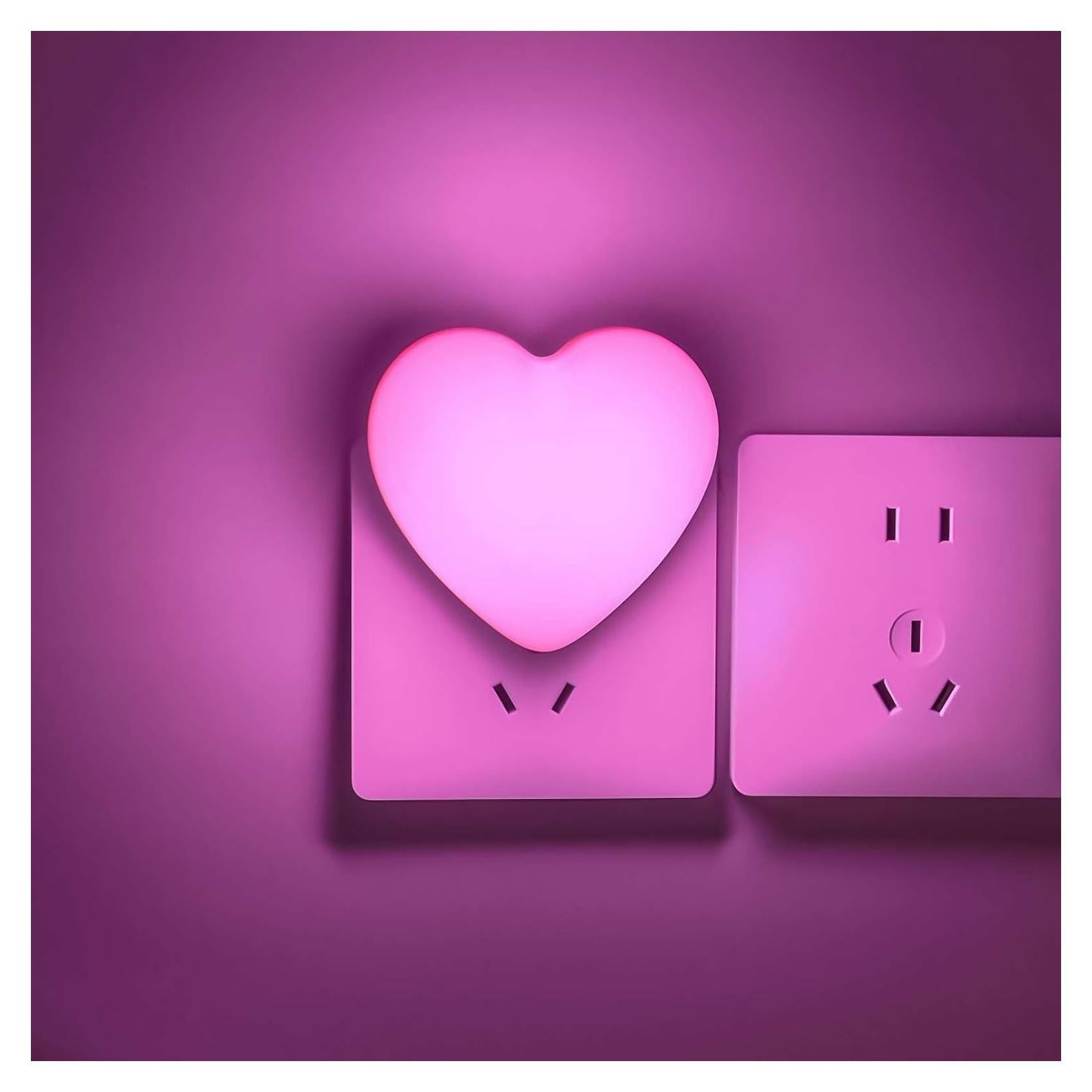 Luz Nocturna LED INZU Rosa con Sensor Automático 5x8cm