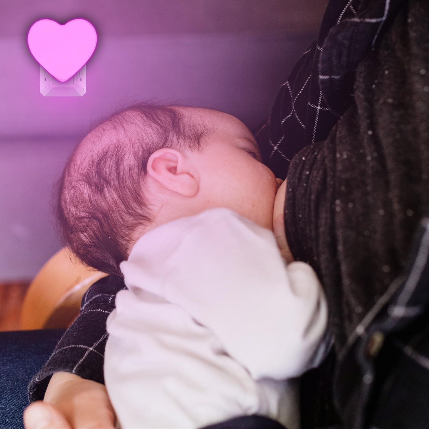 Luz Nocturna LED INZU Rosa con Sensor Automático 5x8cm