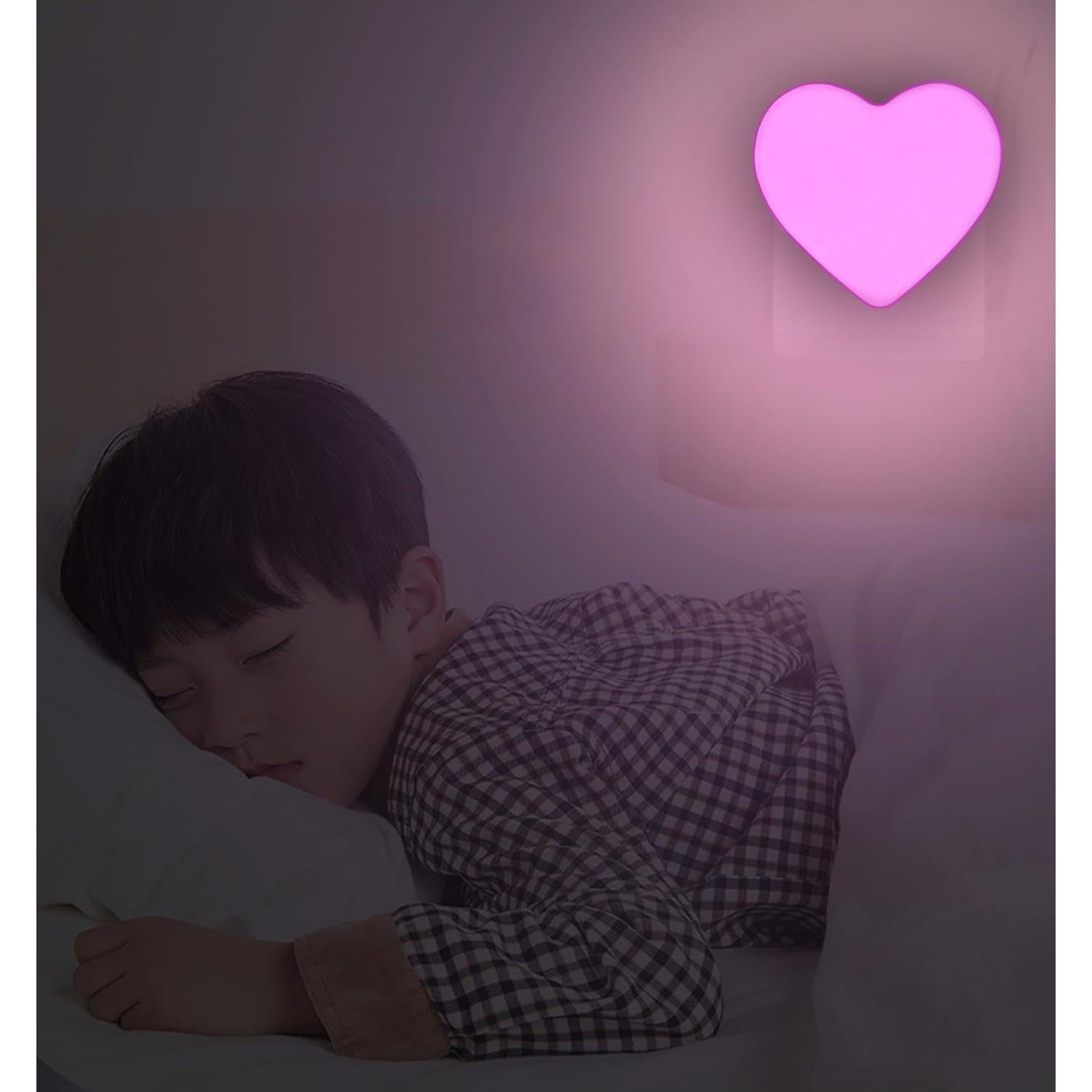 Luz Nocturna LED INZU Rosa con Sensor Automático 5x8cm