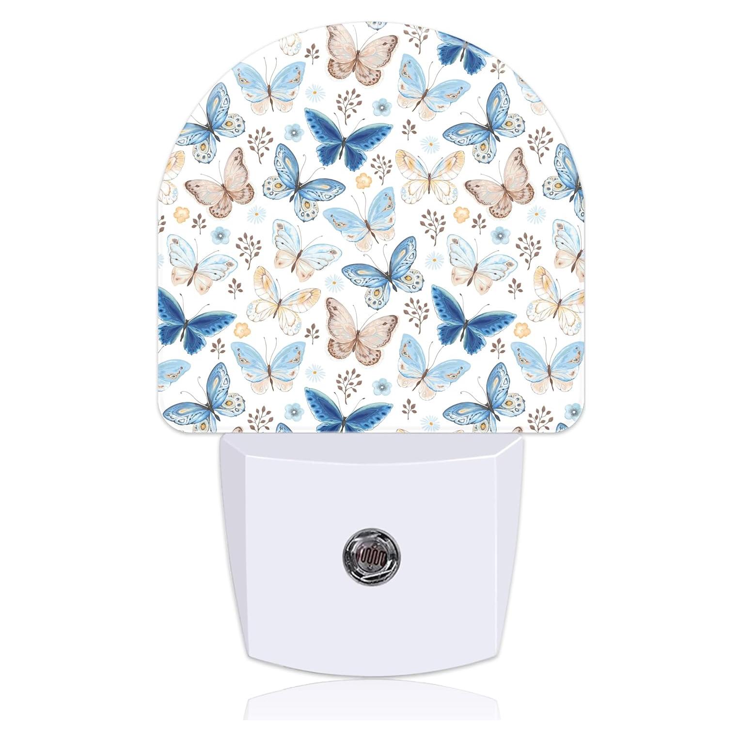 Luz Nocturna LED Enchufable Uiaoiais Mariposas Vintage