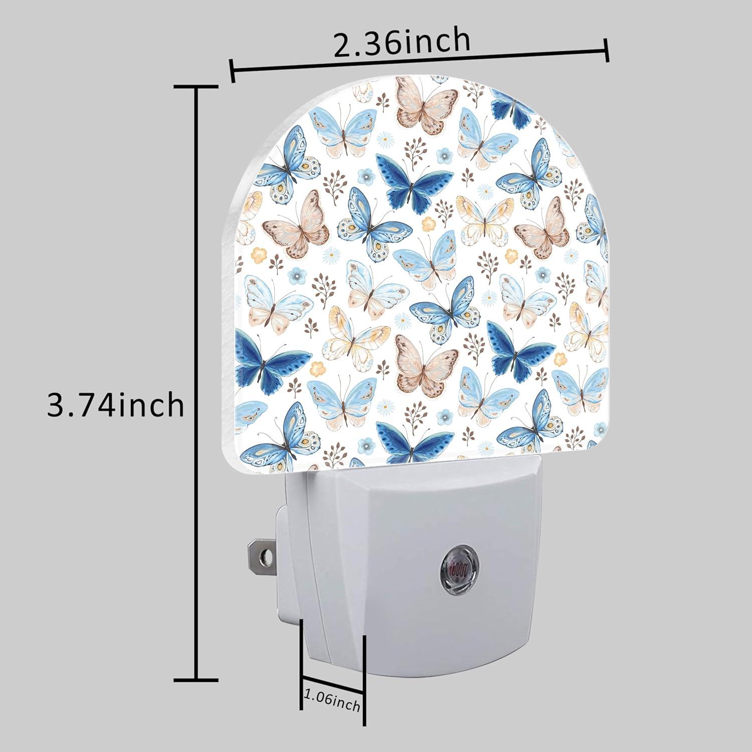 Luz Nocturna LED Enchufable Uiaoiais Mariposas Vintage