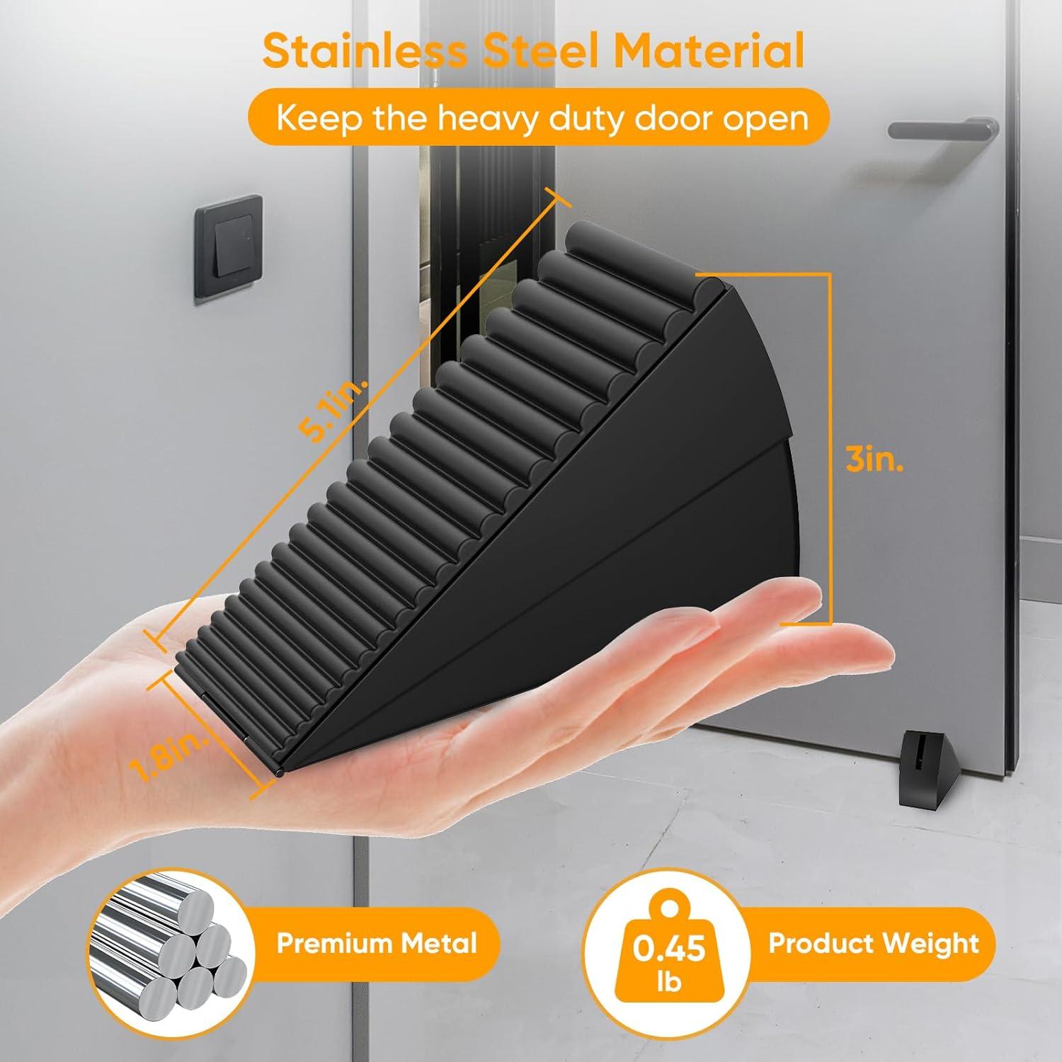 Tope de puerta ajustable BINFEW de acero inoxidable 7.62 cm