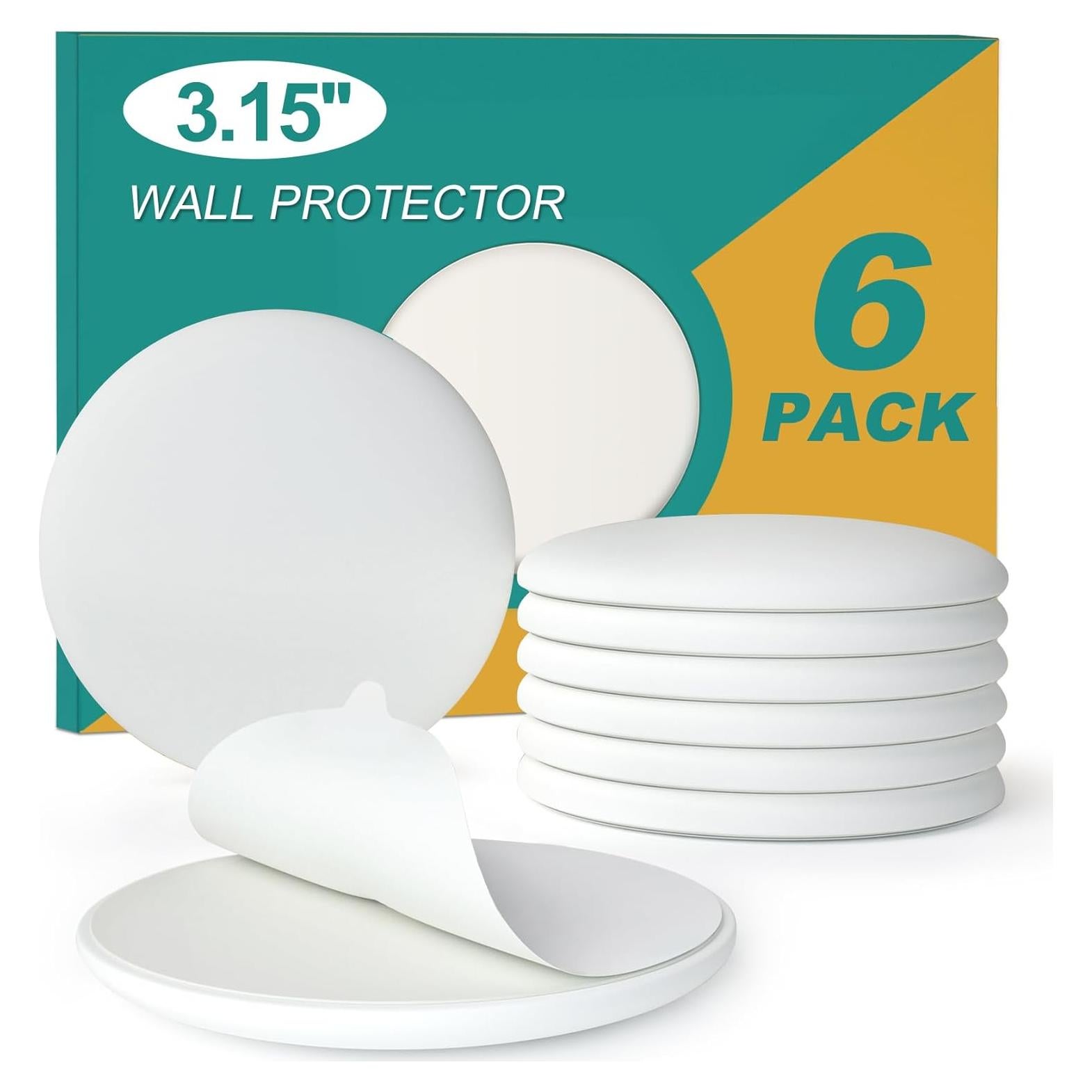Topes de Puerta NETANY 6 Pcs Silicona Blanca 8 cm Adhesivo Fuerte