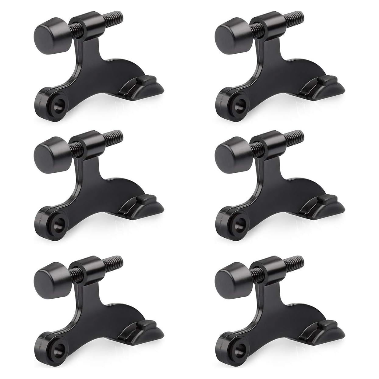 Tope de Puerta Ajustable HOMOTEK Negro 6 Piezas Alta Resistencia