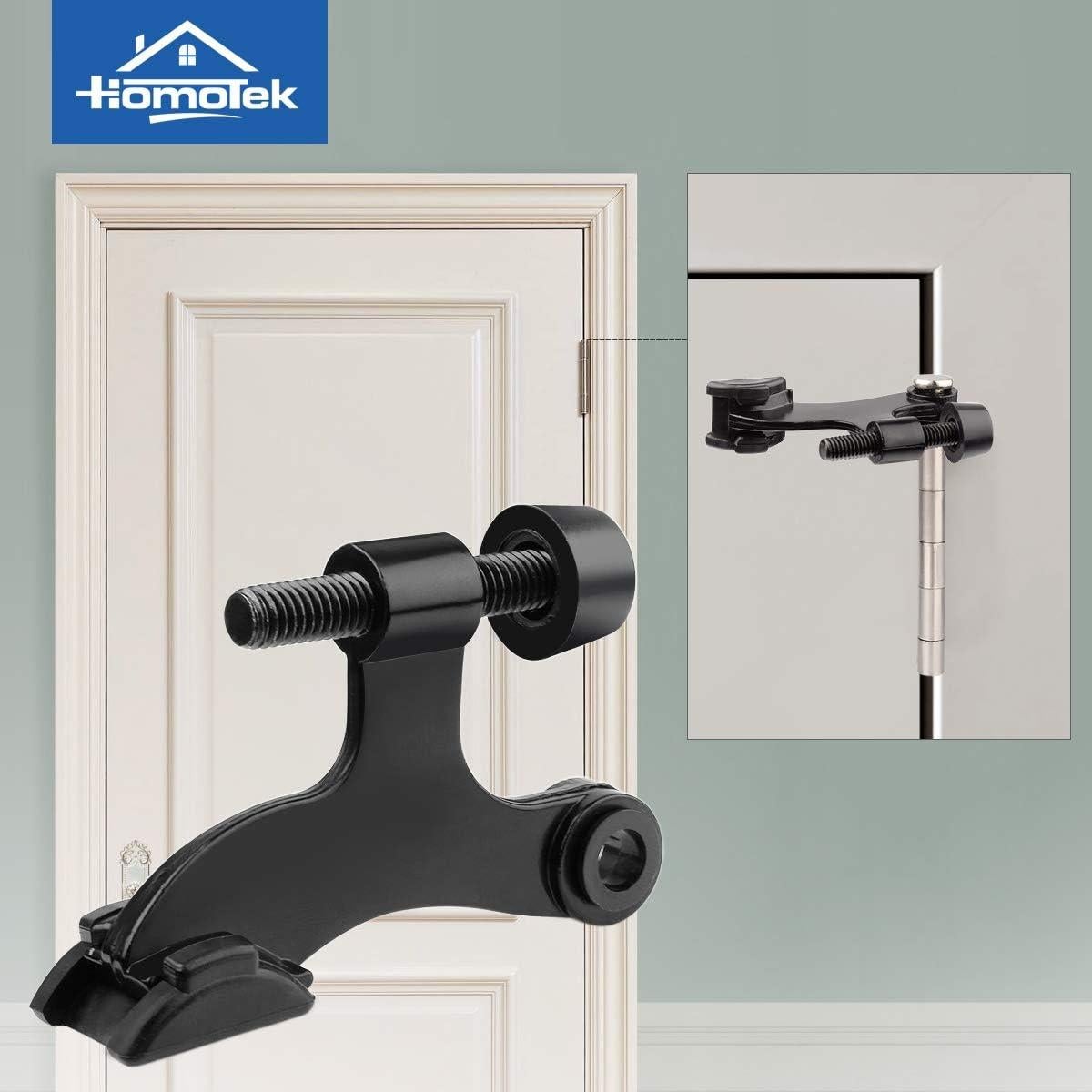 Tope de Puerta Ajustable HOMOTEK Negro 6 Piezas Alta Resistencia