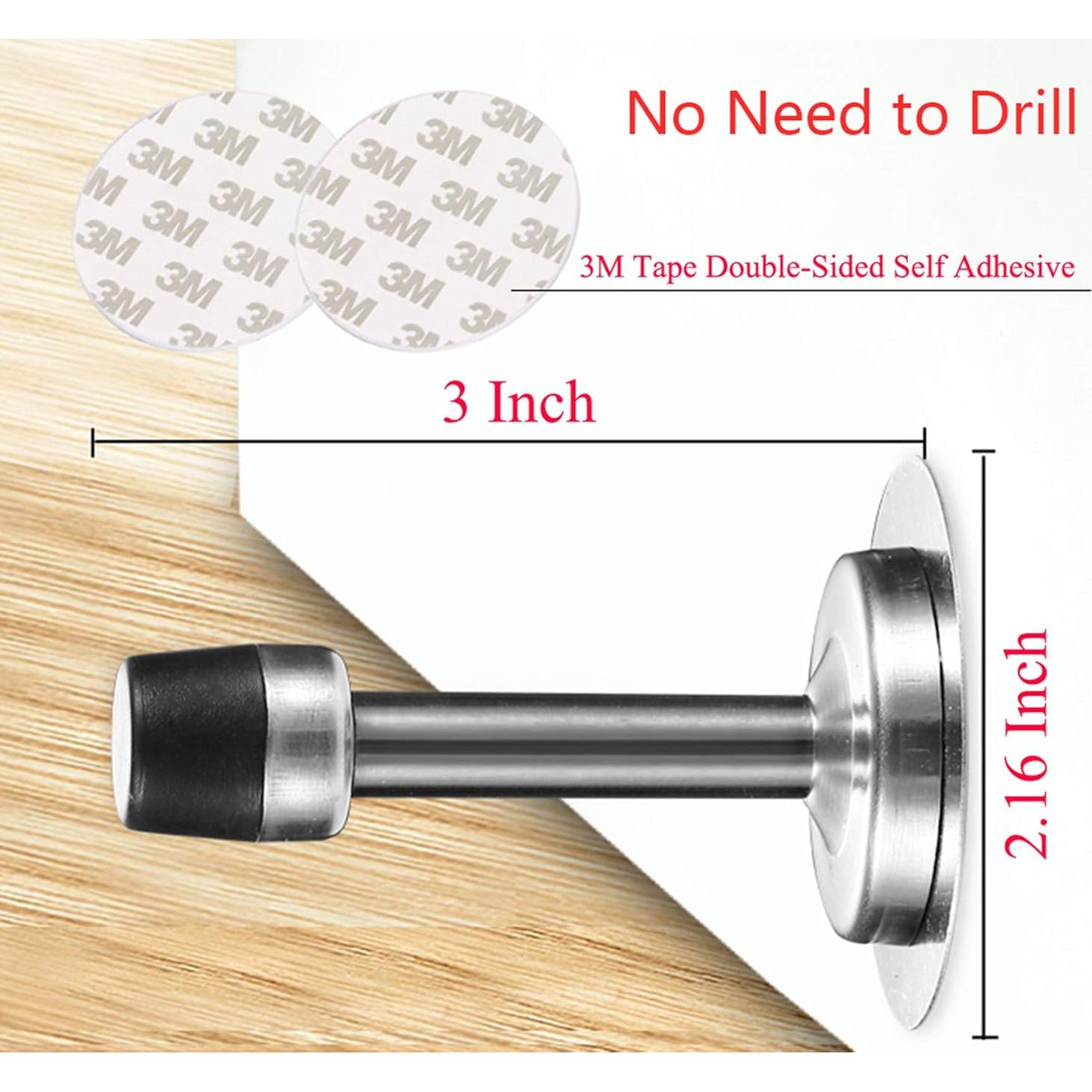 Topes de Puerta LemonHo Acero Inoxidable 3" - Paquete de 2