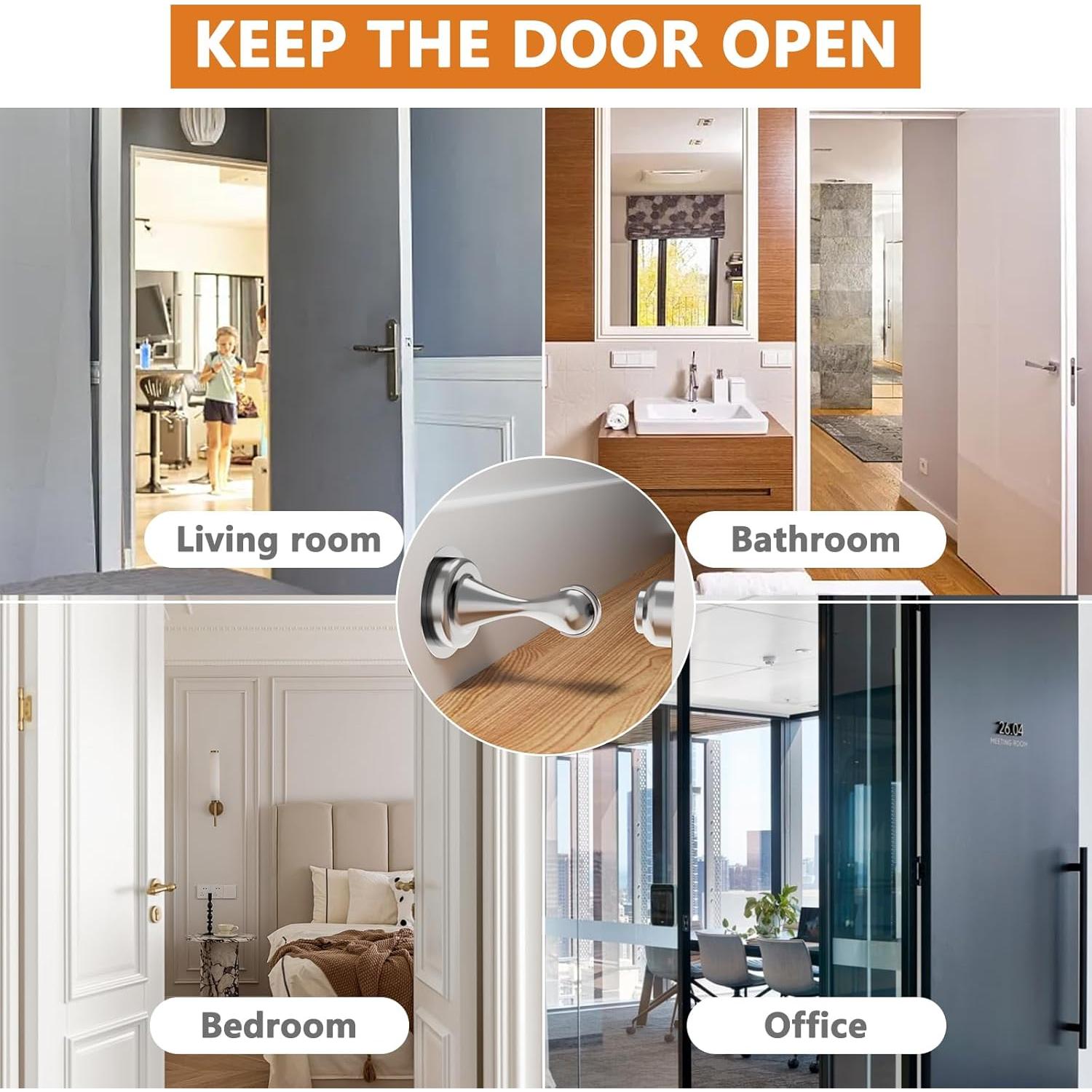 Tope de Puerta Magnético Corohero 2 Paquete Acero Inoxidable