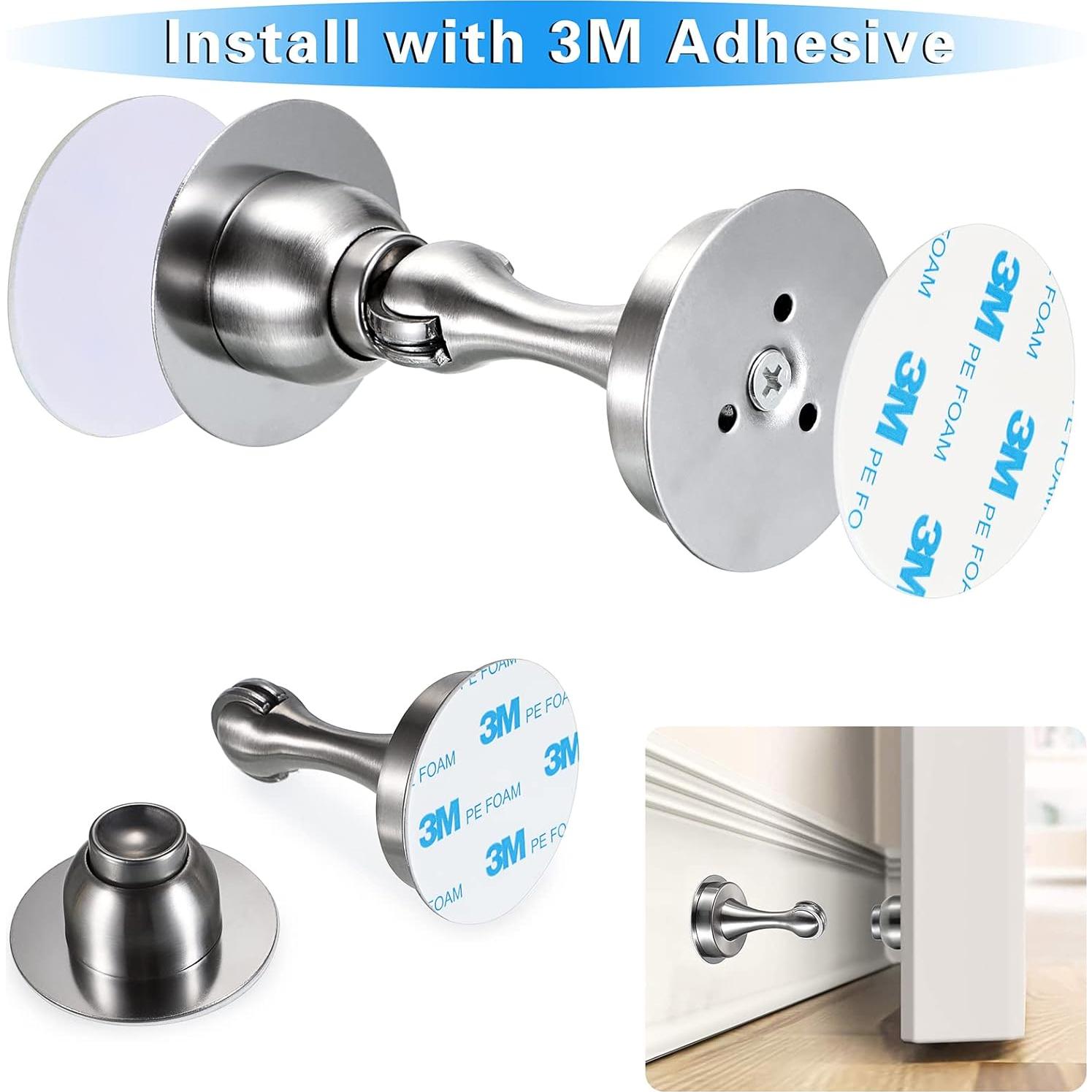 Tope de Puerta Magnético Sumnacon Acero Inoxidable Plata