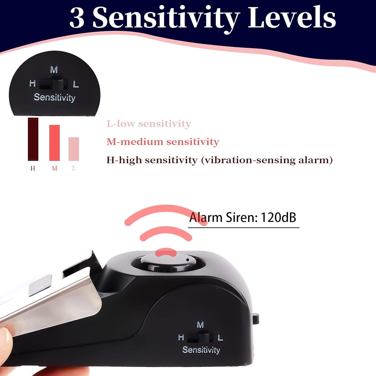 Tope de Puerta con Alarma Monsin 120DB - Seguridad Hogar