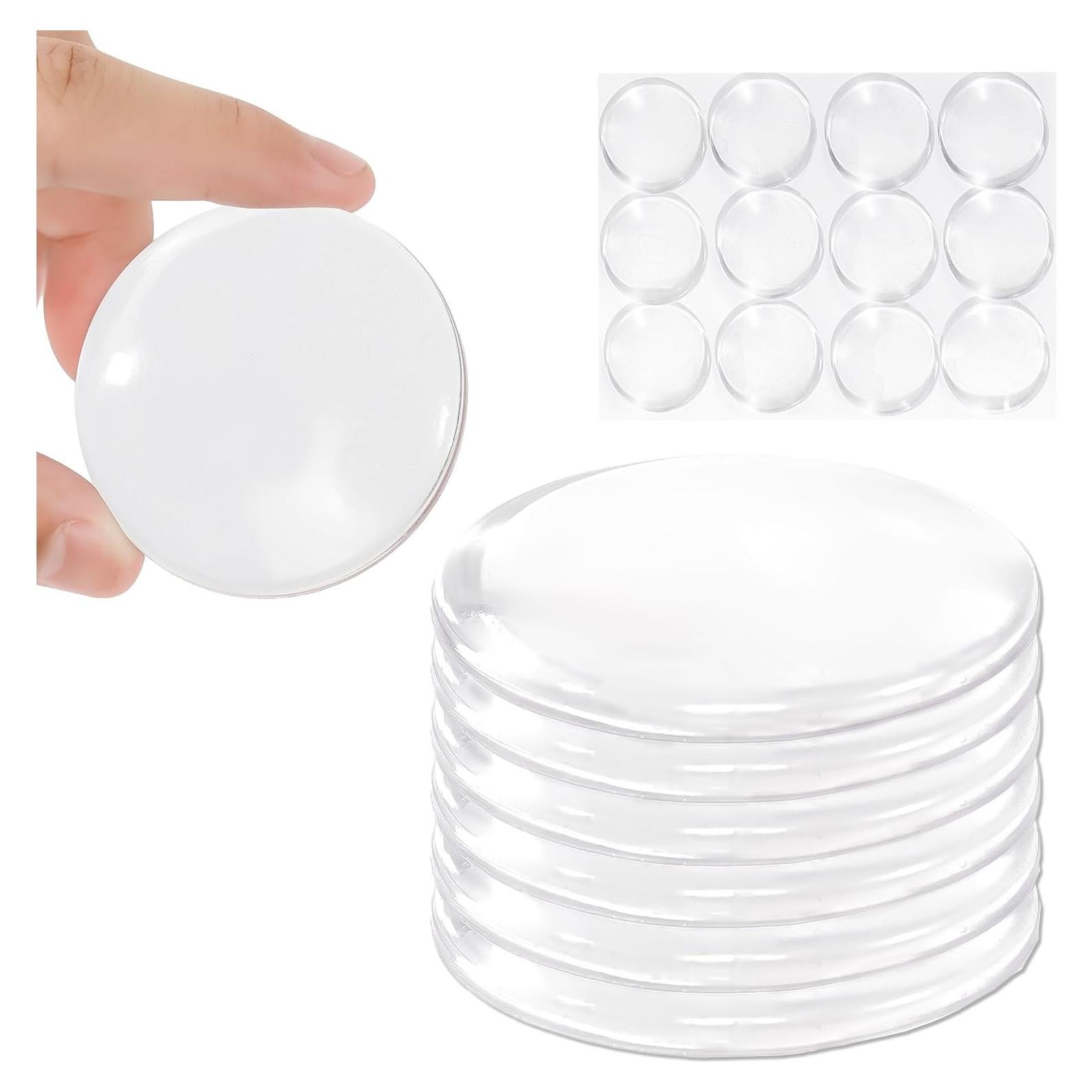 Topes de puerta Bflaae 12 piezas goma transparente 5.08cm