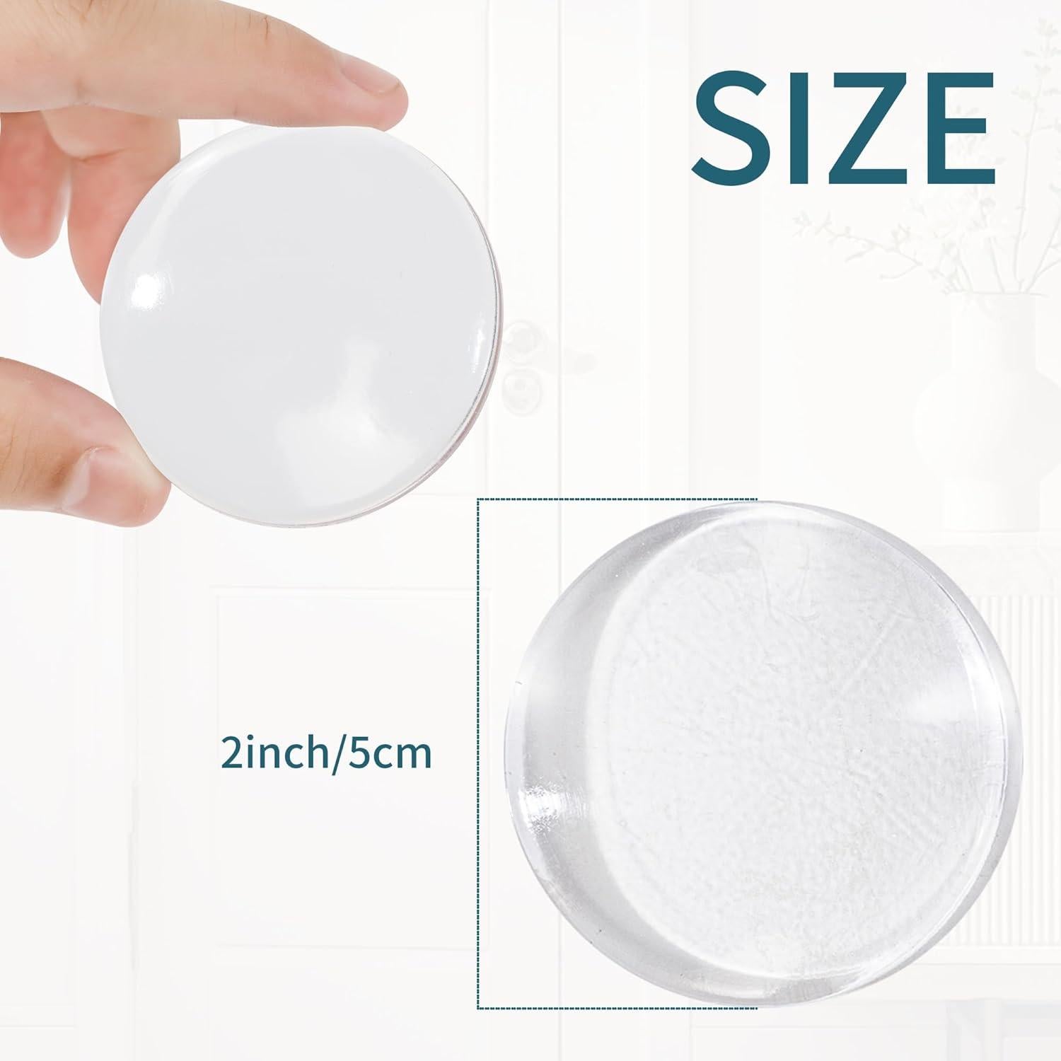 Topes de puerta Bflaae 12 piezas goma transparente 5.08cm